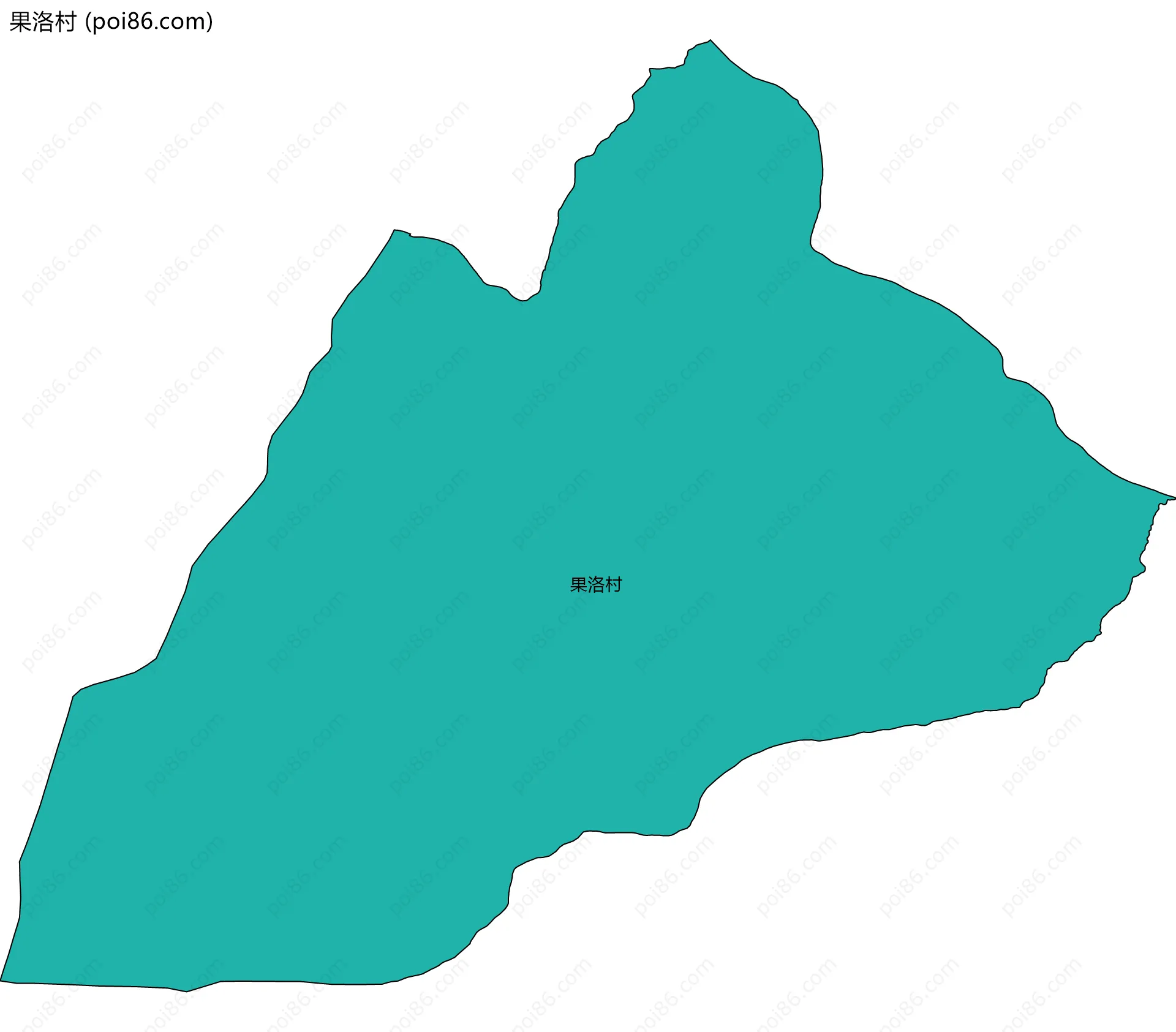 果洛村边界地图