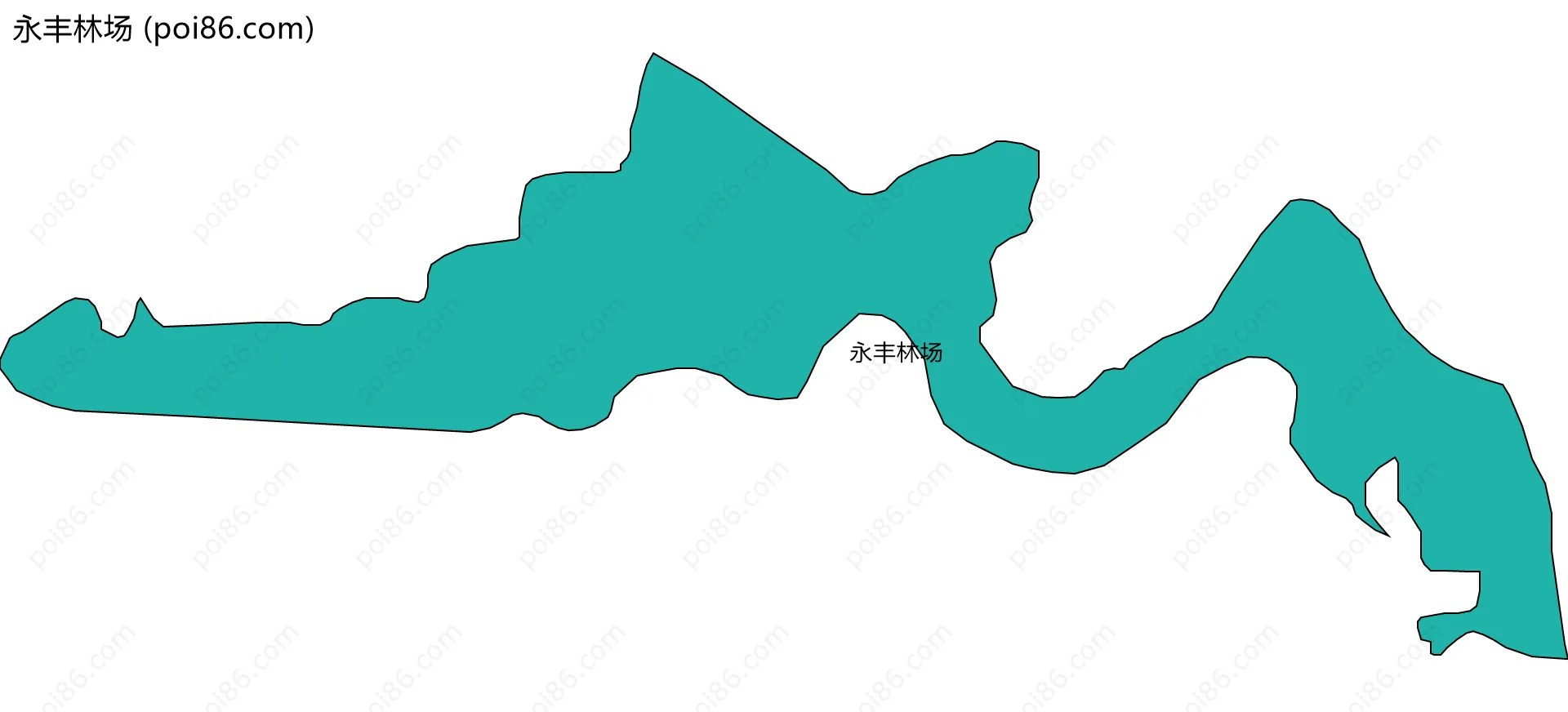 永丰林场边界地图(五级行政区划)