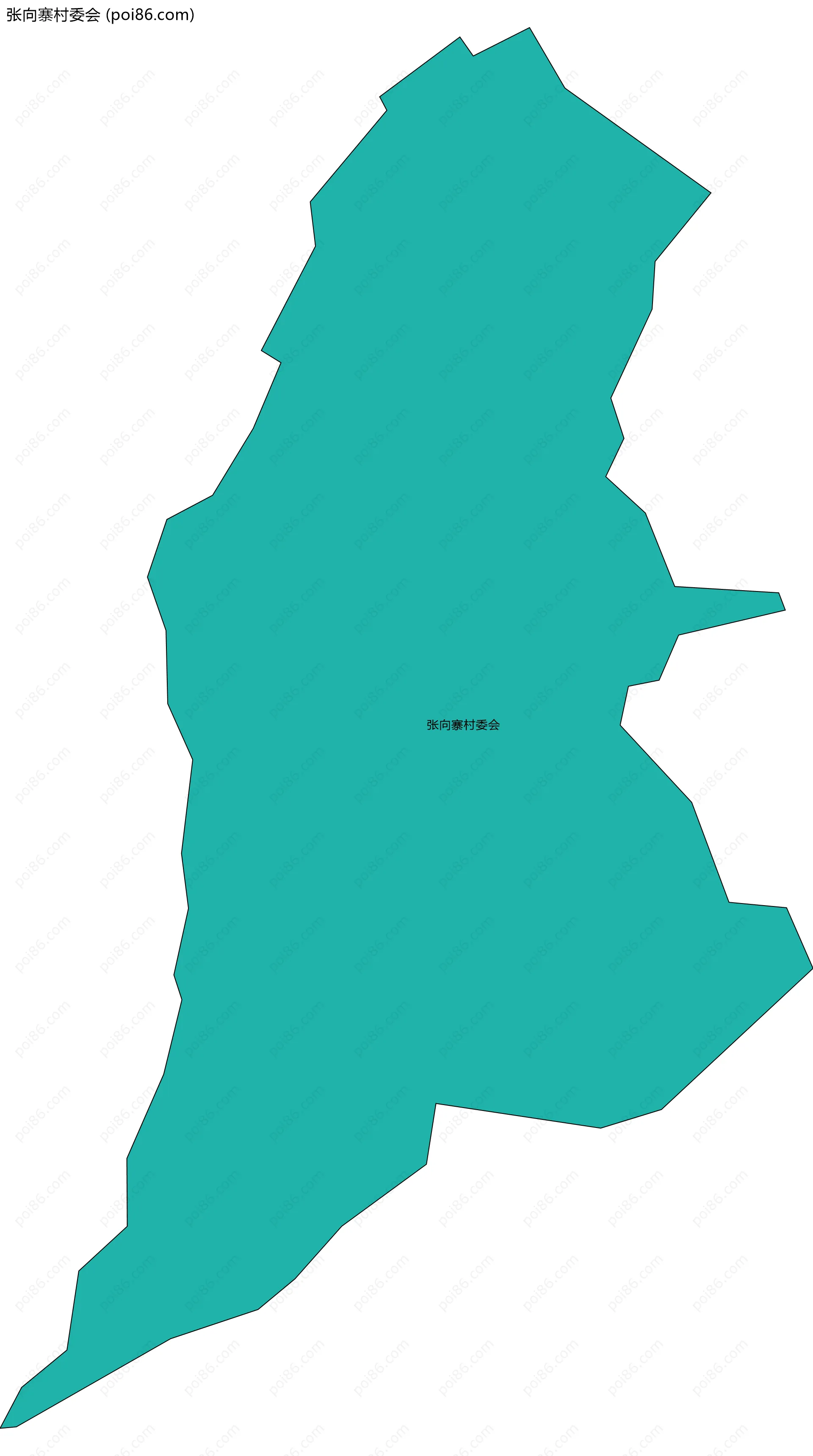 张向寨村委会边界地图