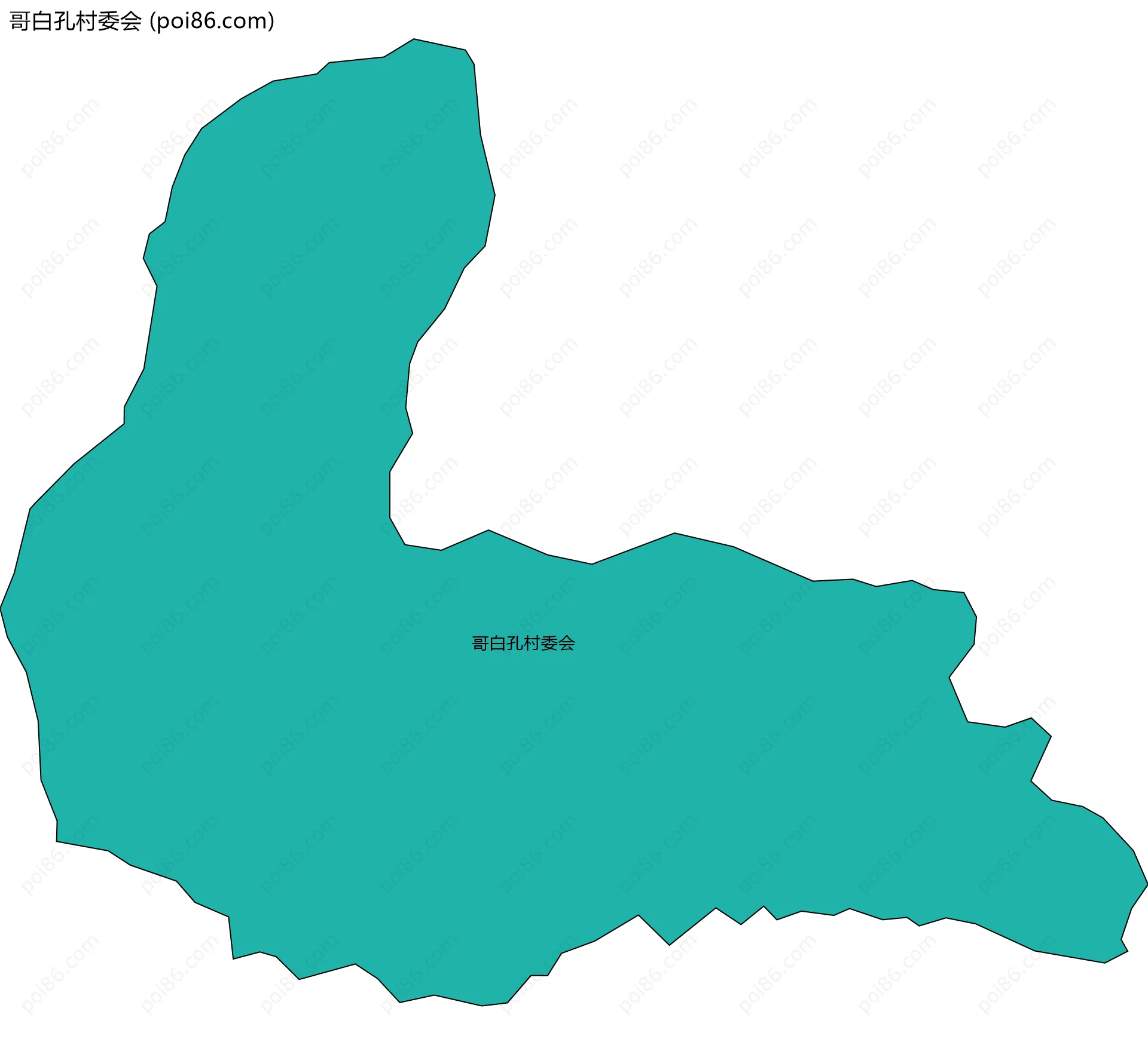 哥白孔村委会边界地图