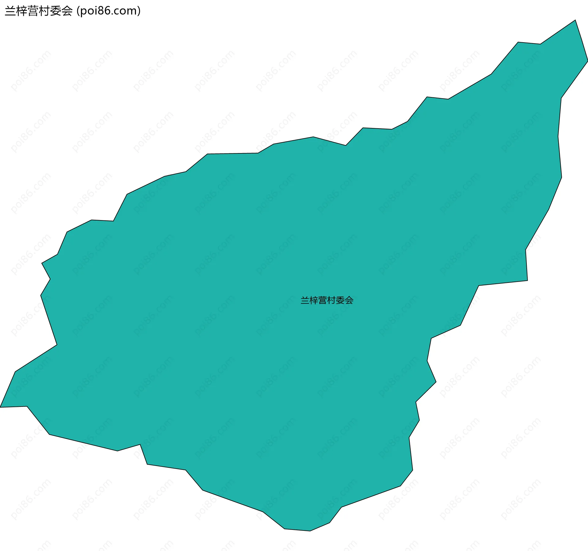 兰梓营村委会边界地图