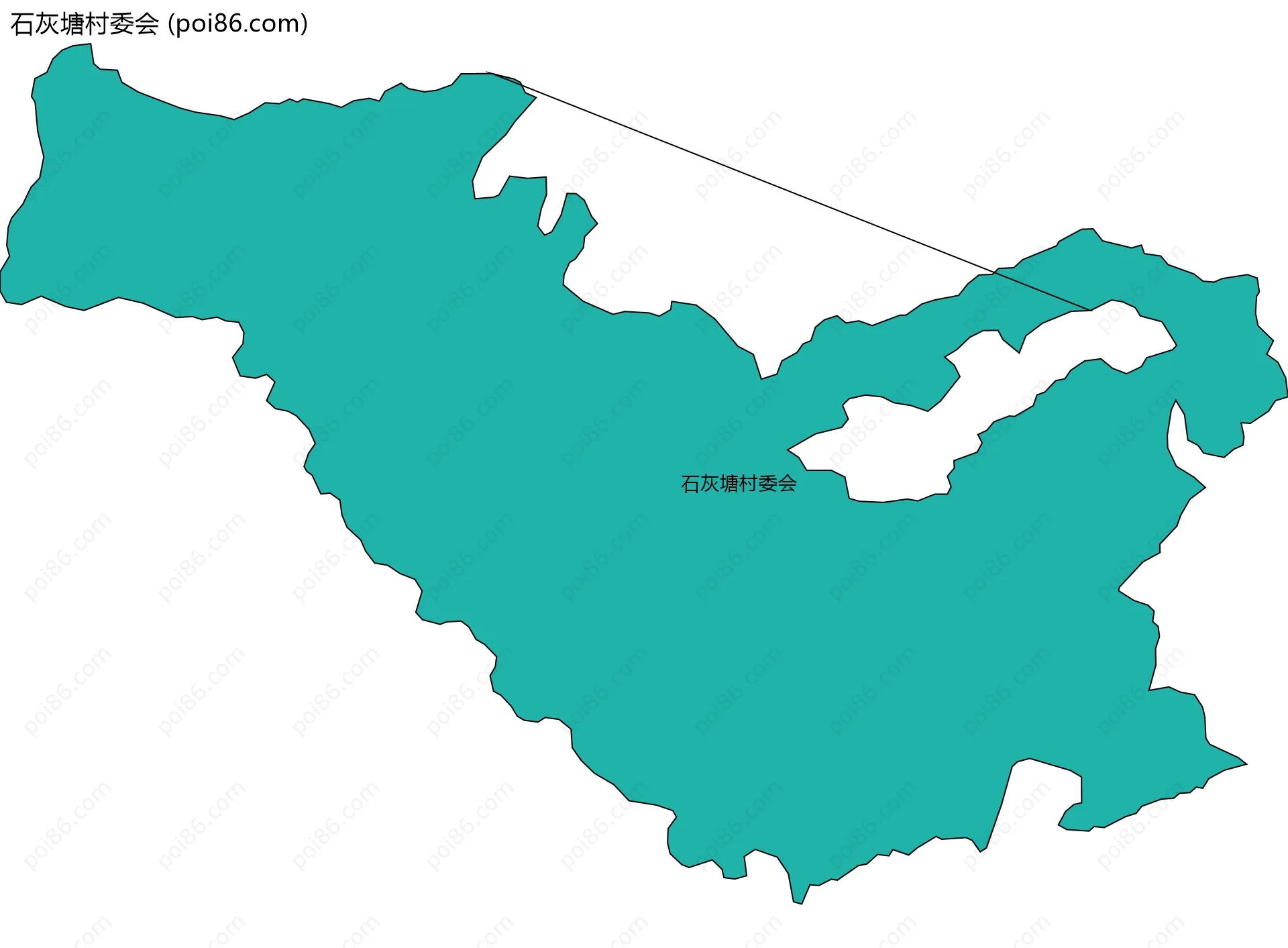 石灰塘村委会边界地图