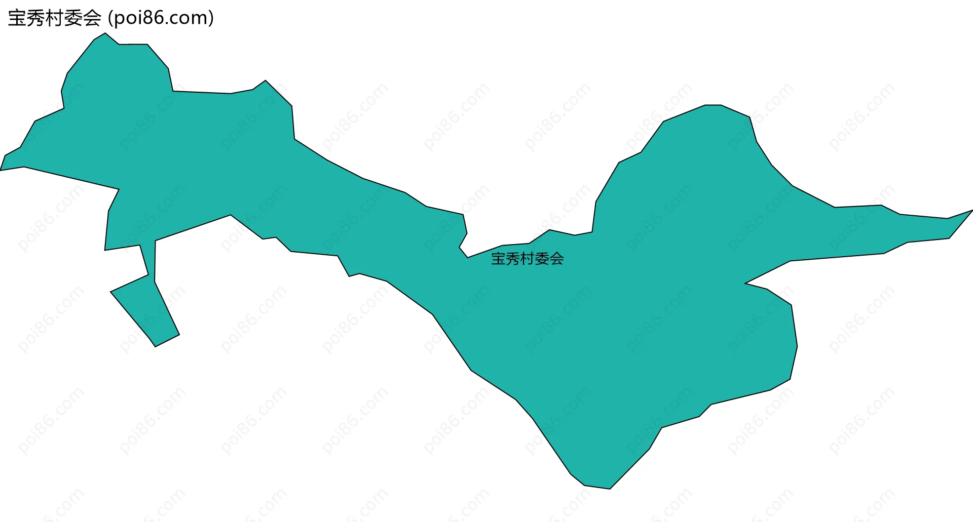 宝秀村委会边界地图