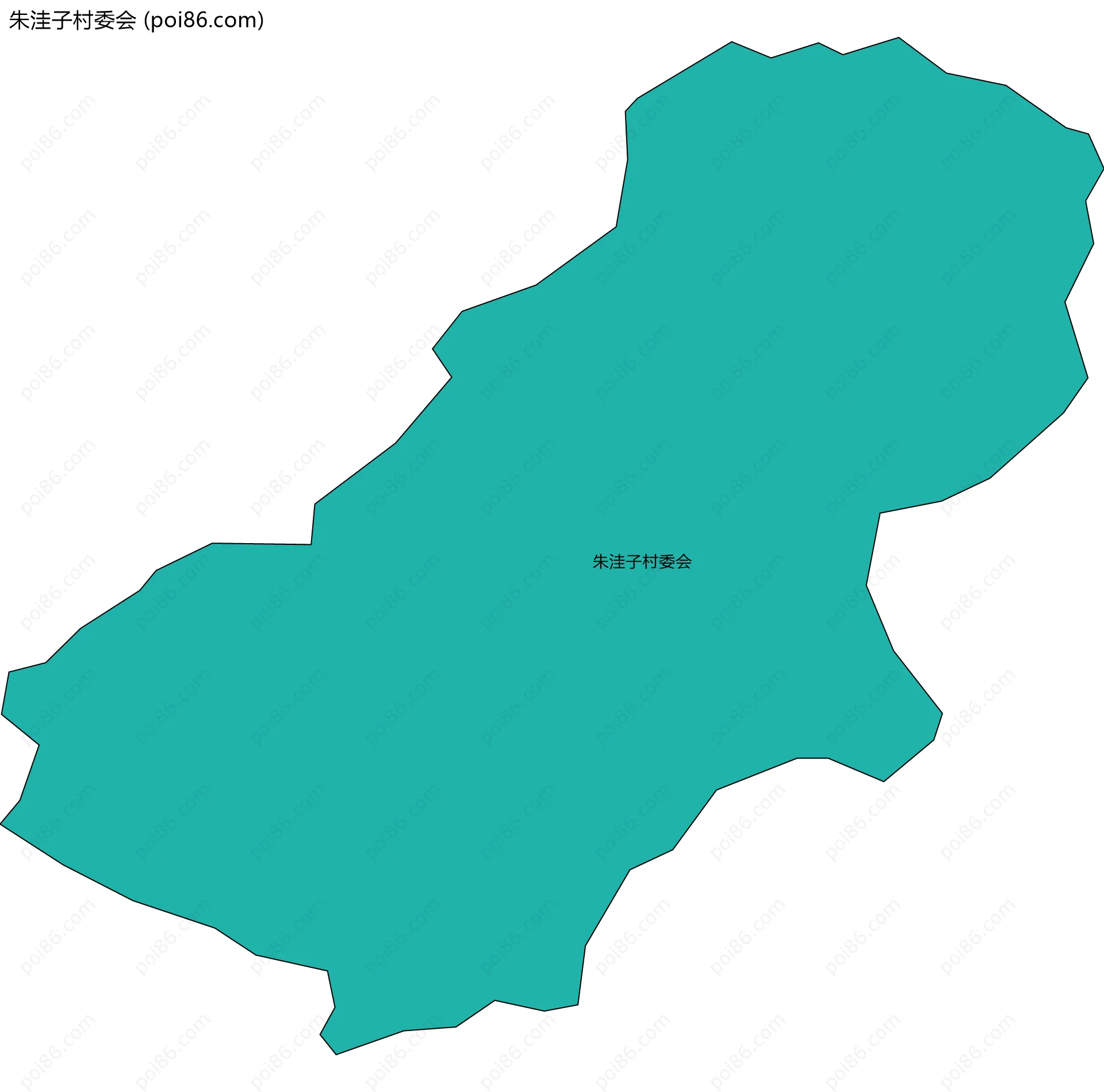 朱洼子村委会边界地图