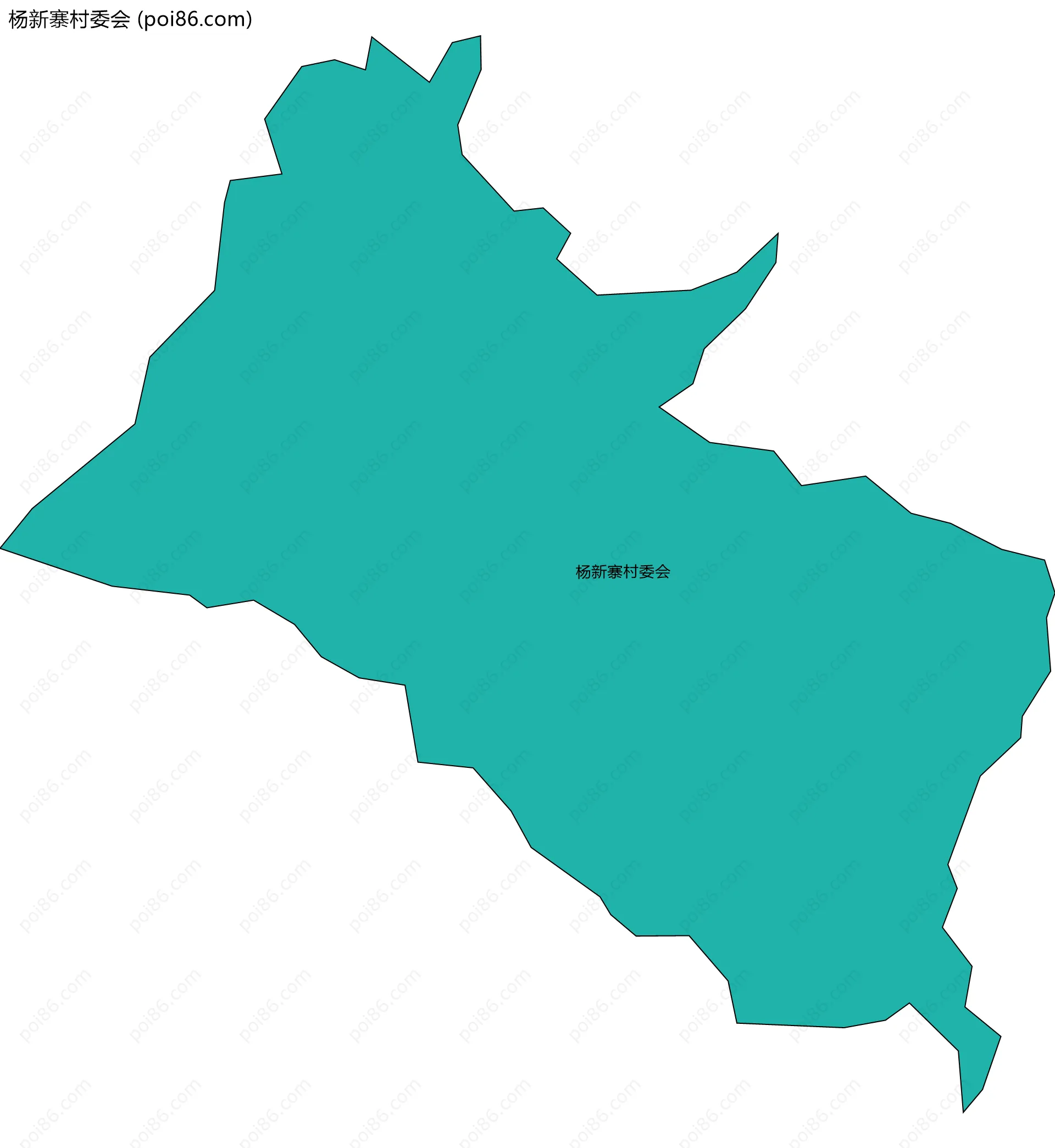 杨新寨村委会边界地图