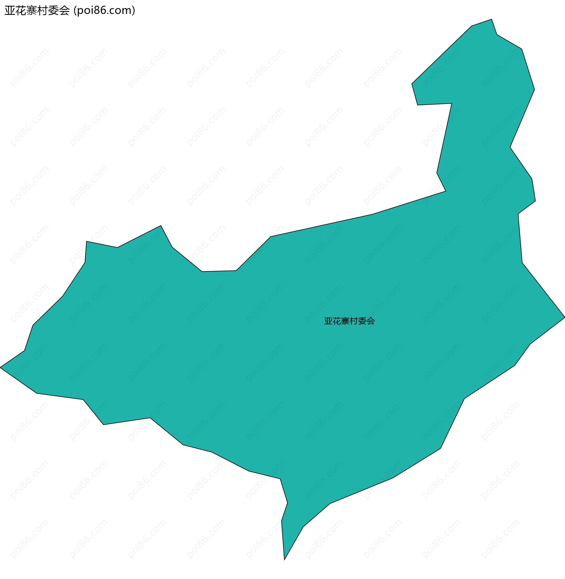 亚花寨村委会边界地图