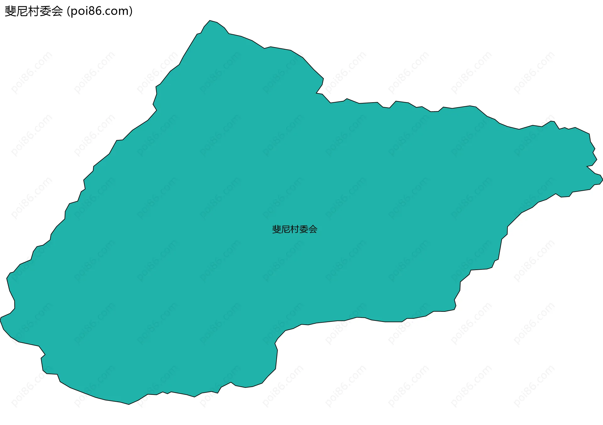 斐尼村委会边界地图