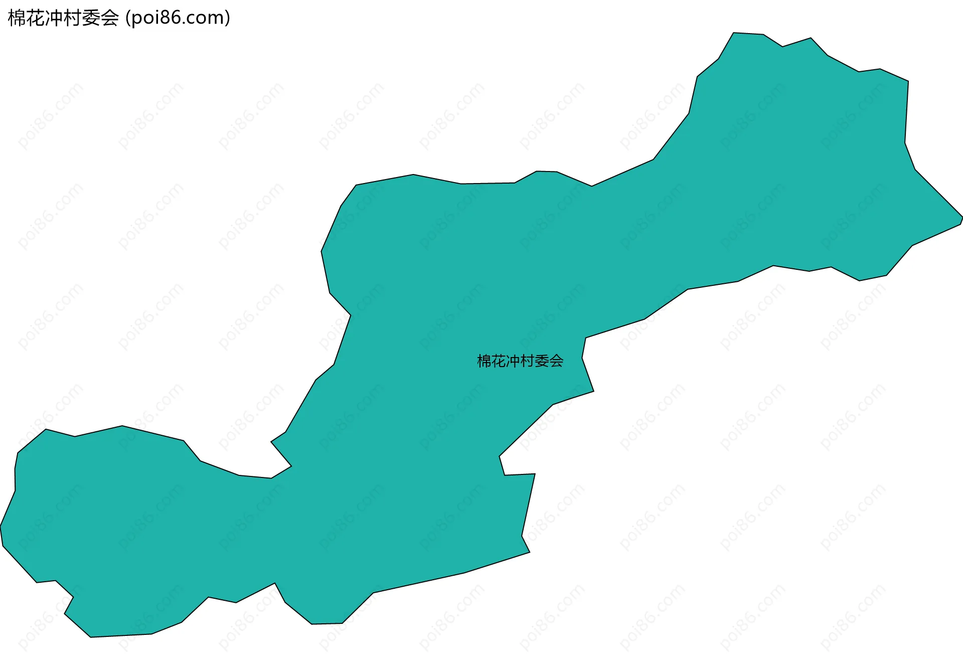 棉花冲村委会边界地图