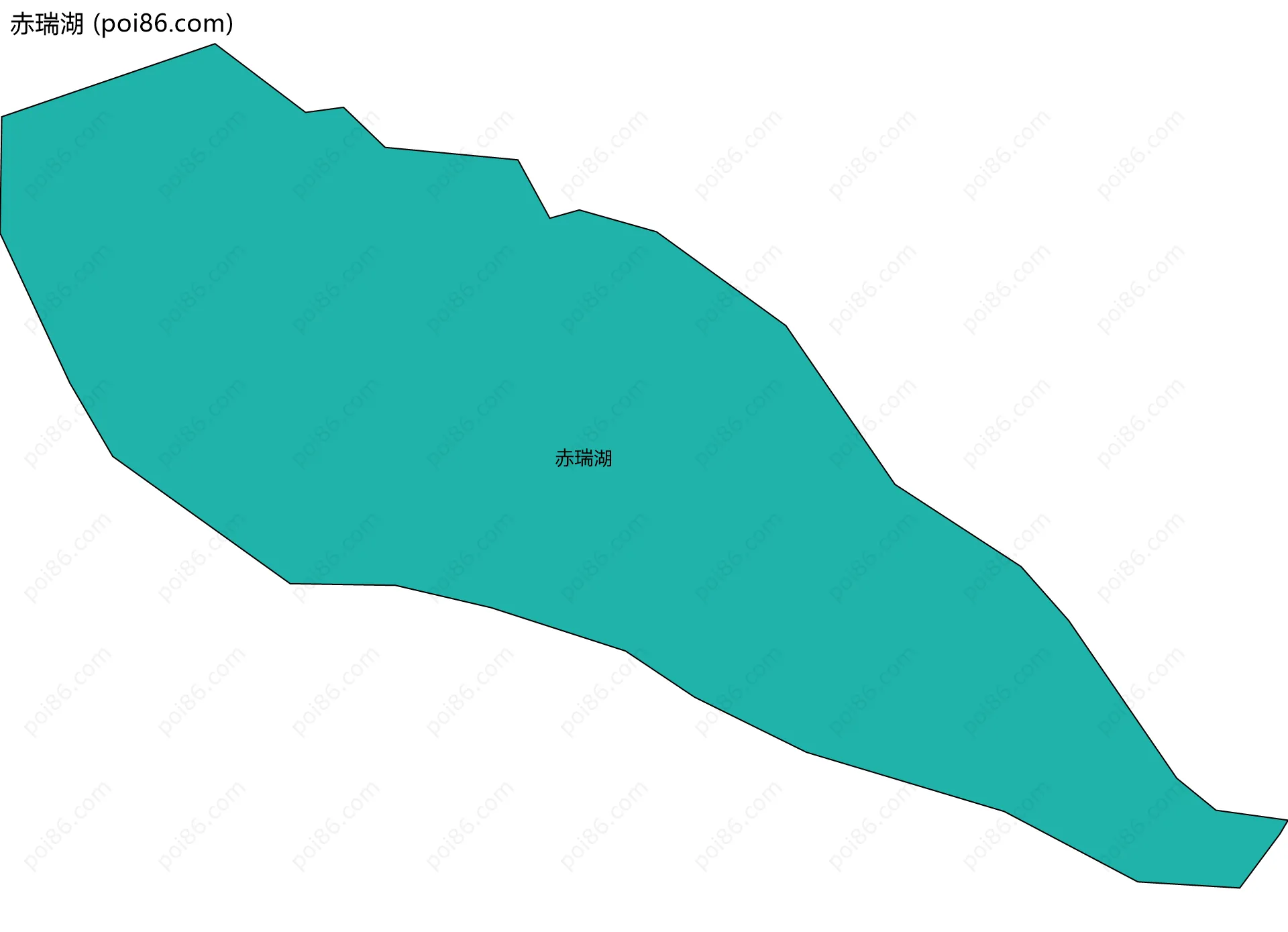 赤瑞湖边界地图