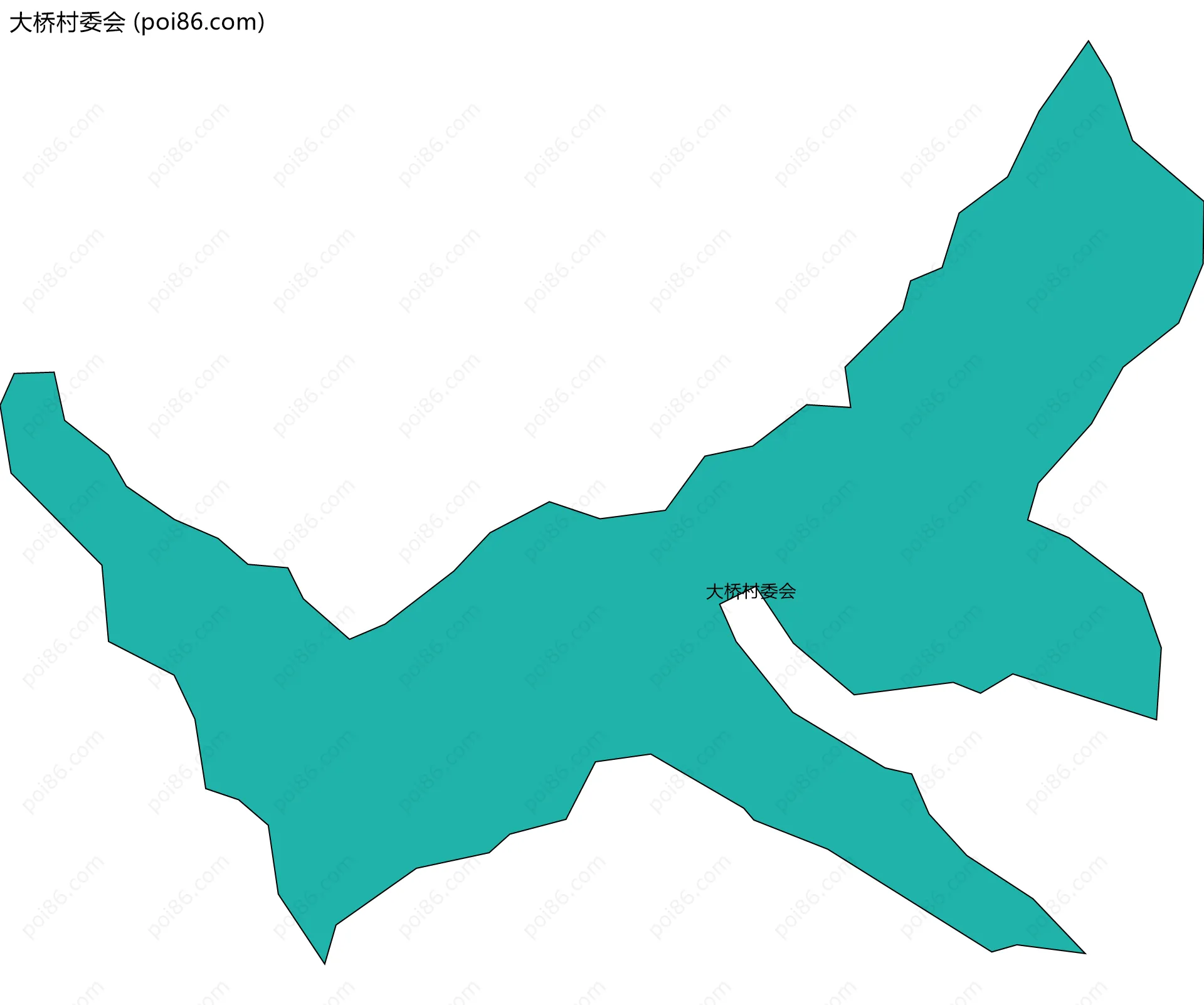 大桥村委会边界地图