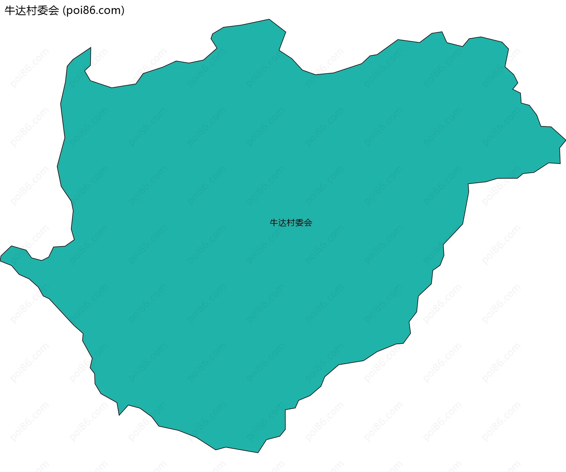 牛达村委会边界地图