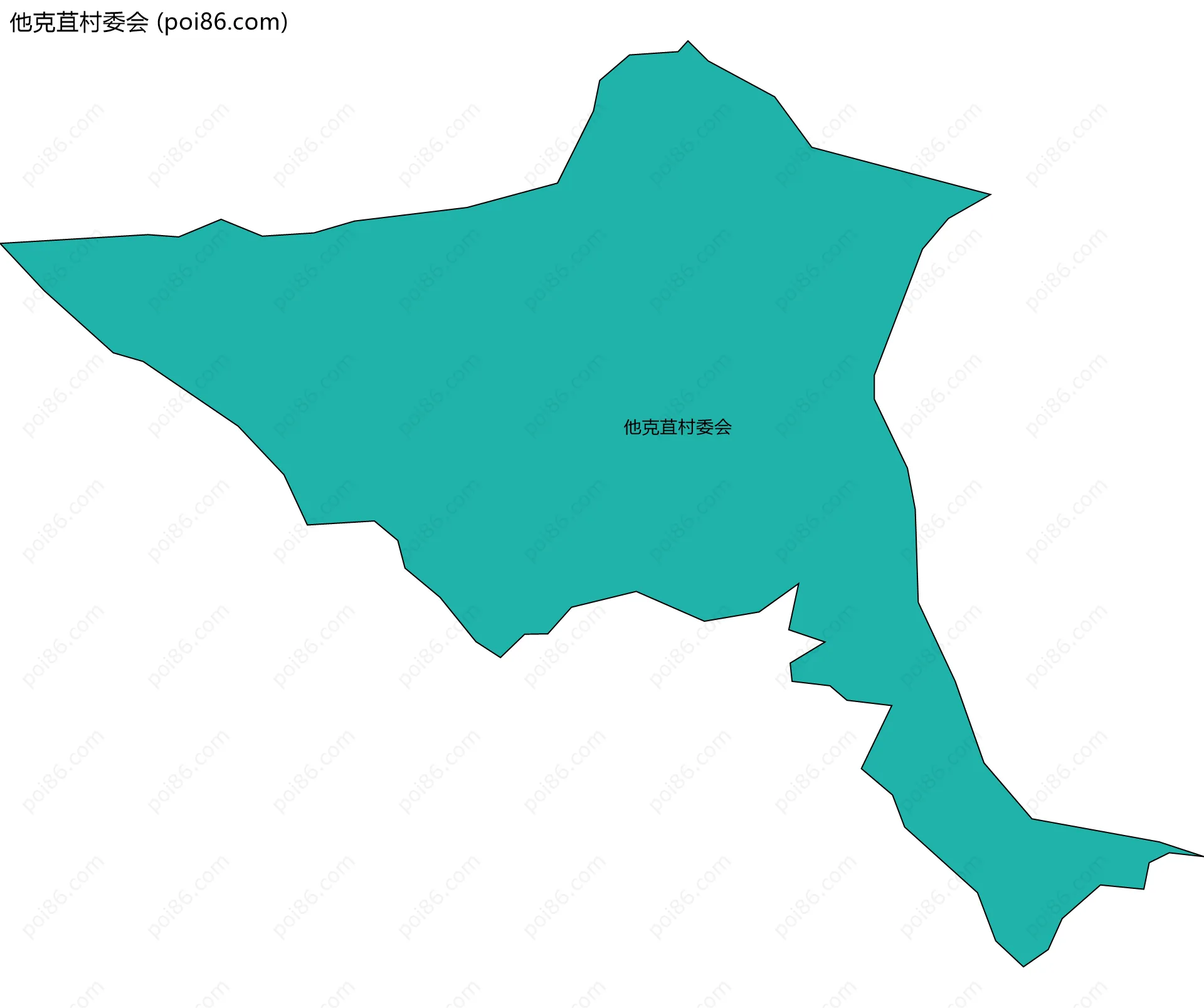 他克苴村委会边界地图