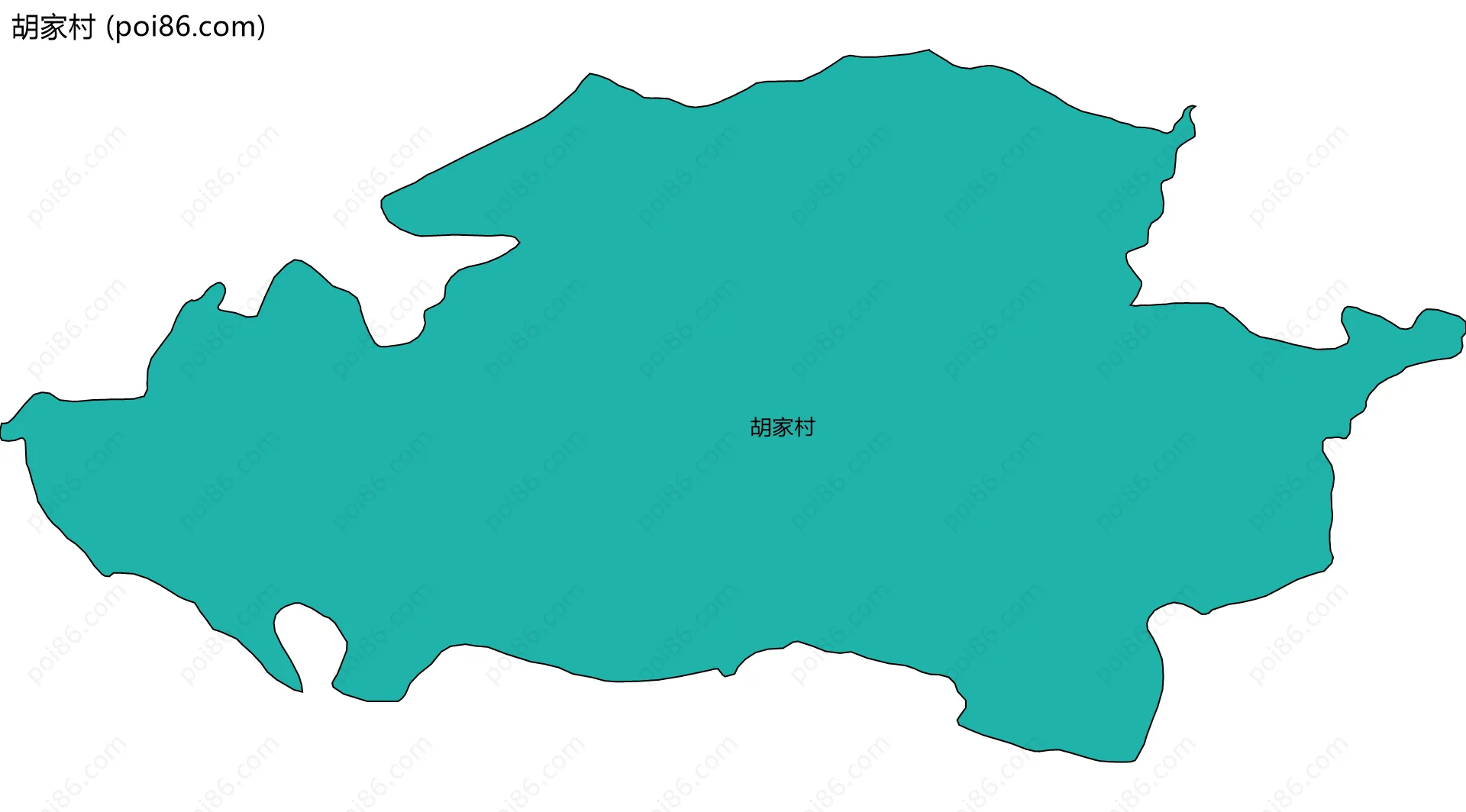 胡家村边界地图
