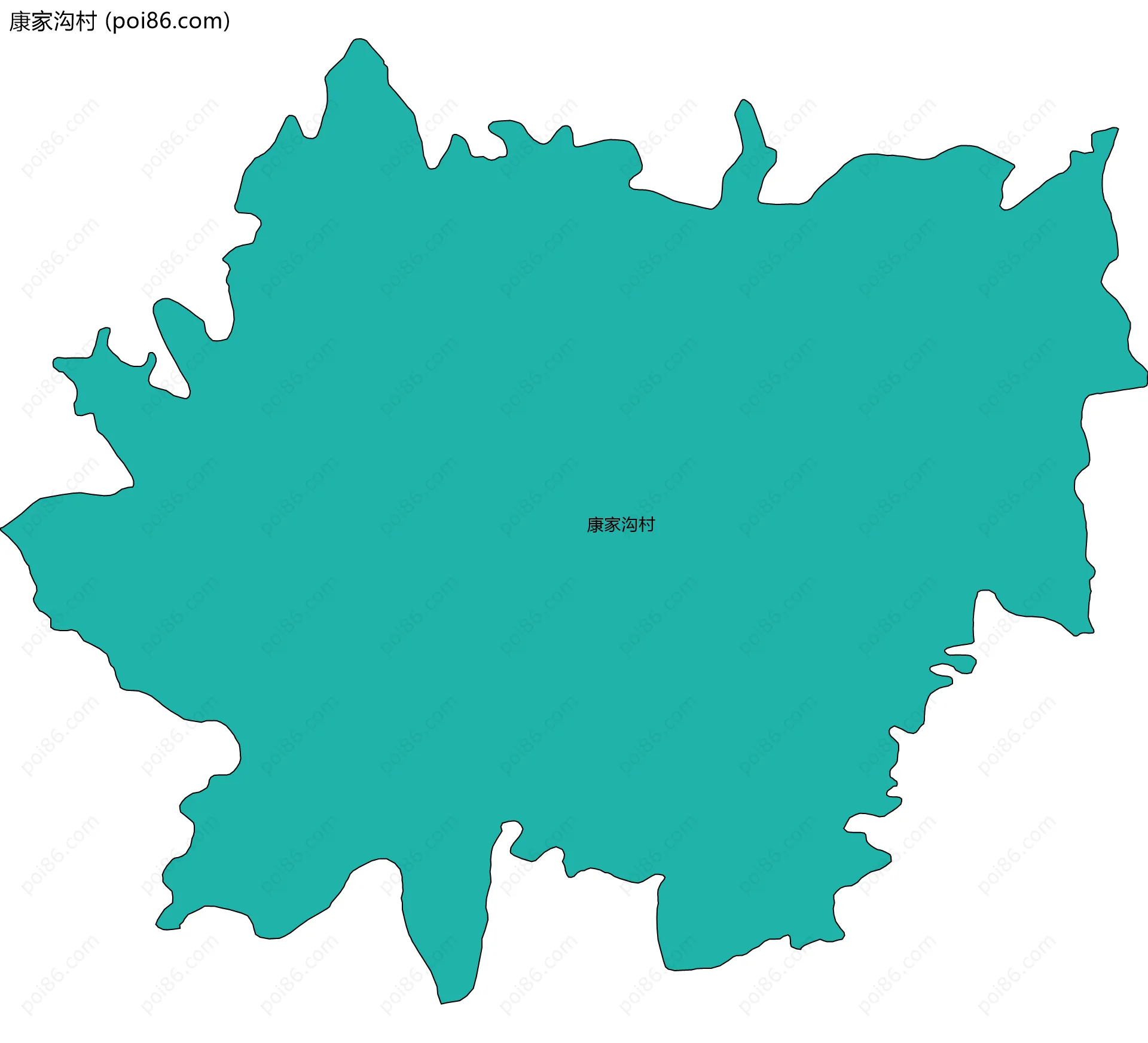 康家沟村边界地图