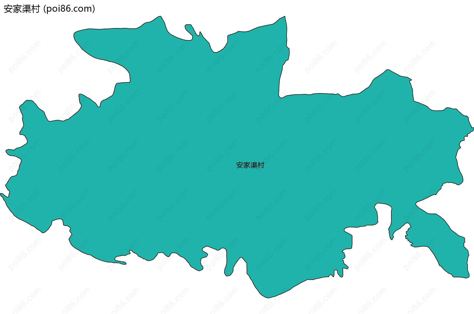安家渠村边界地图