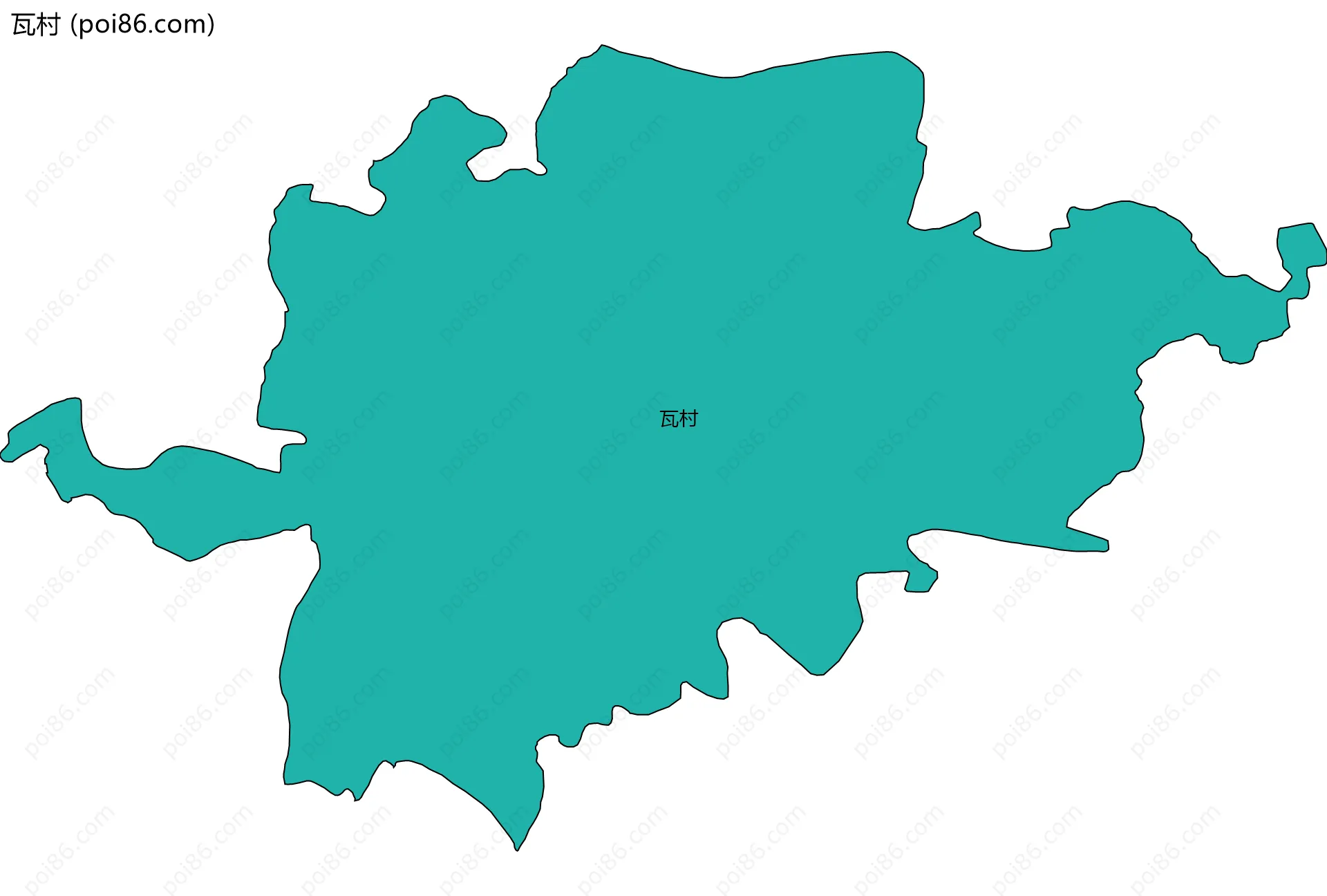 瓦村边界地图