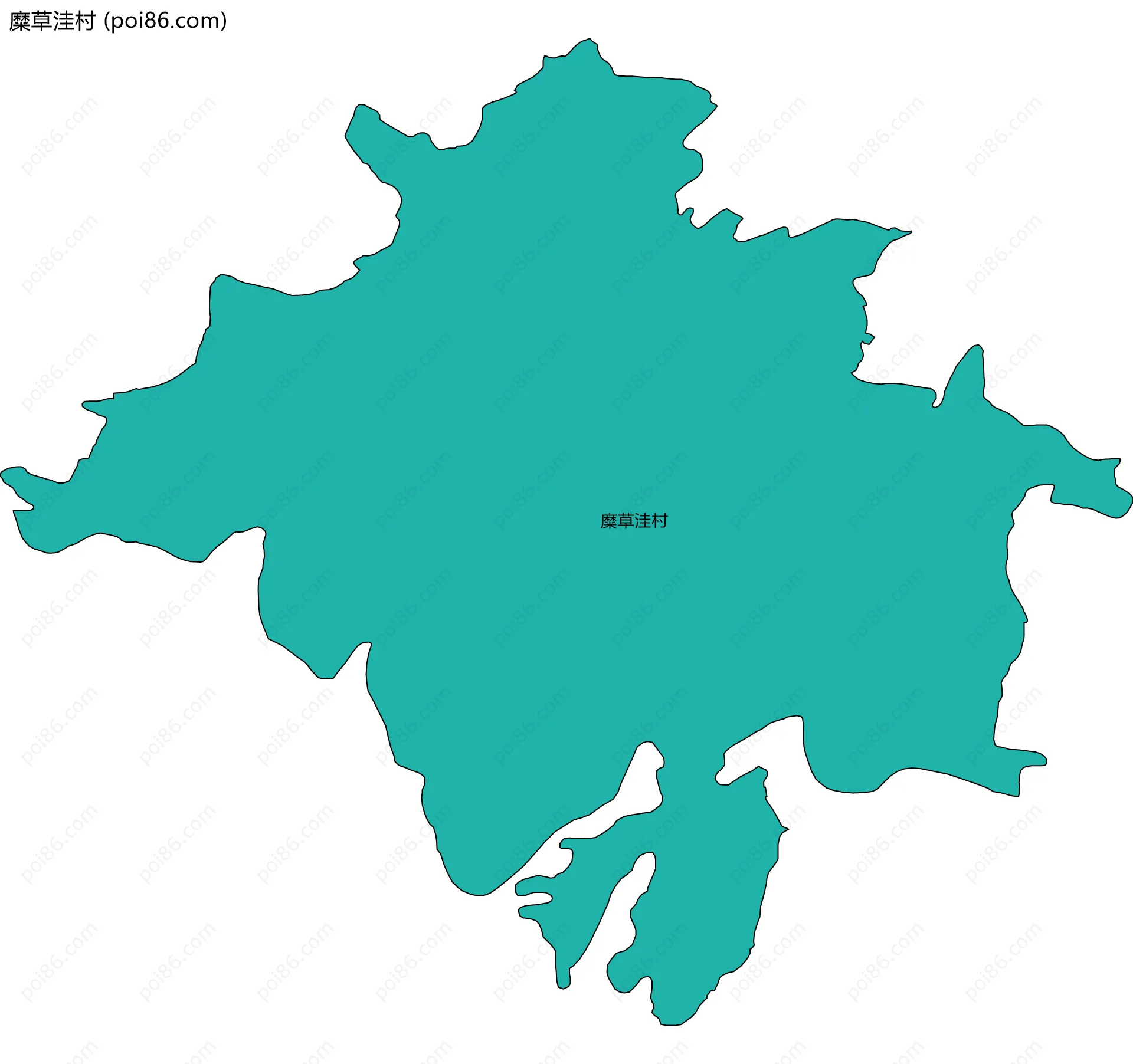 糜草洼村边界地图