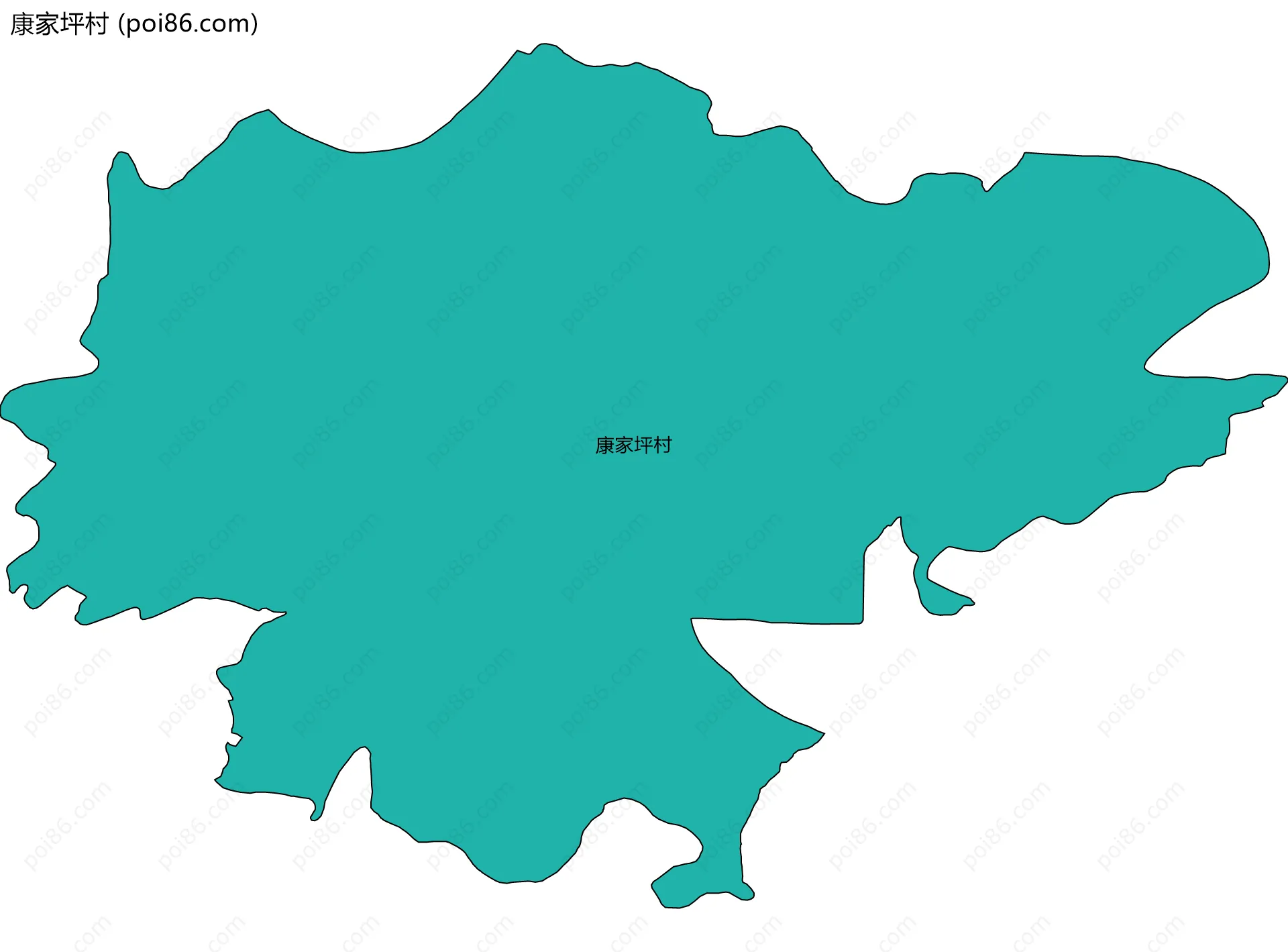 康家坪村边界地图