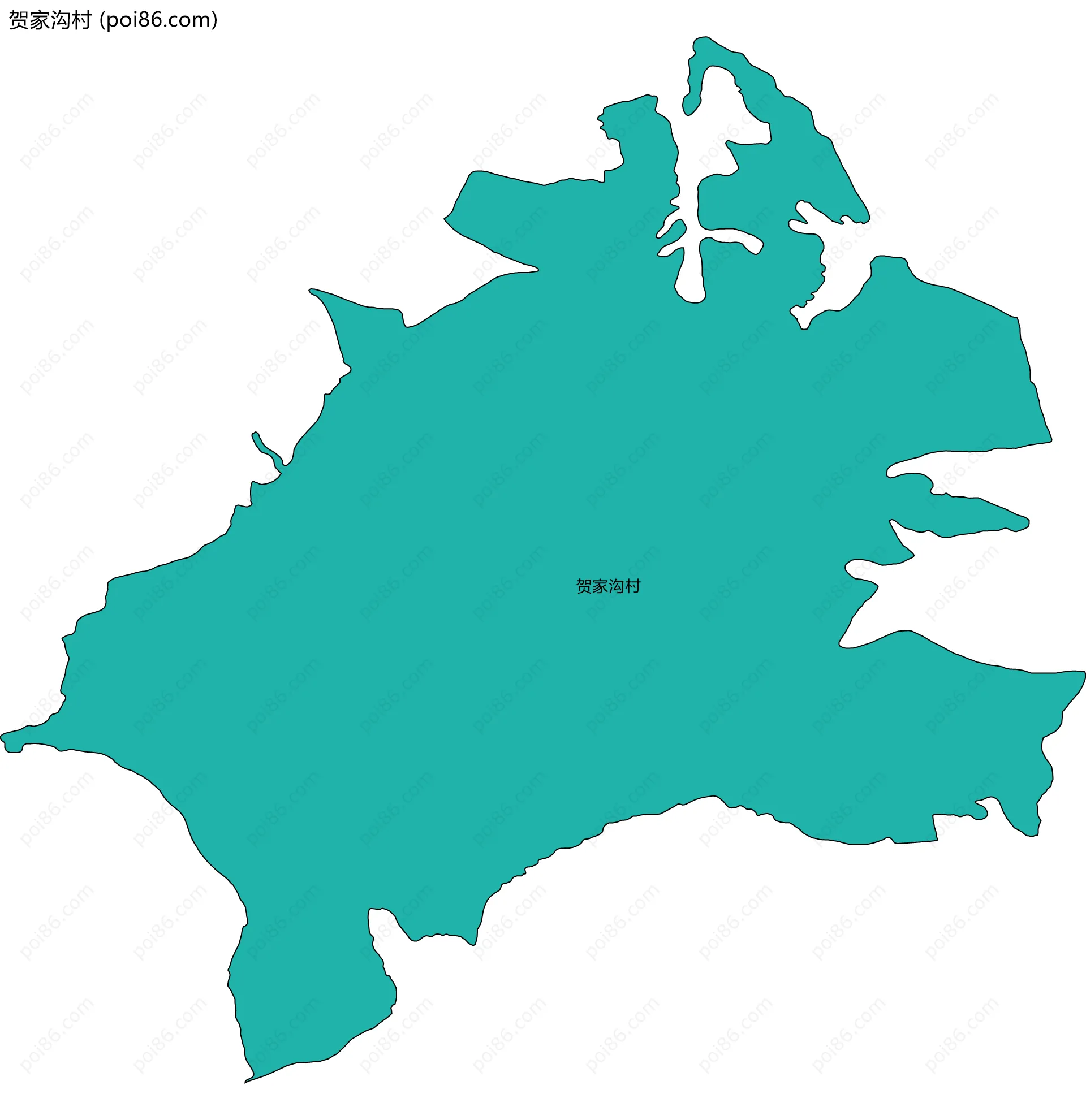 贺家沟村边界地图