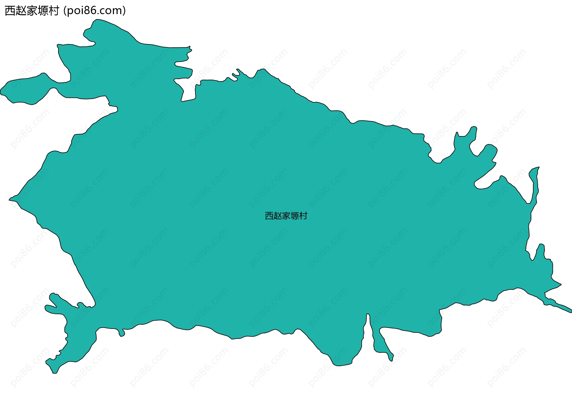 西赵家塬村边界地图