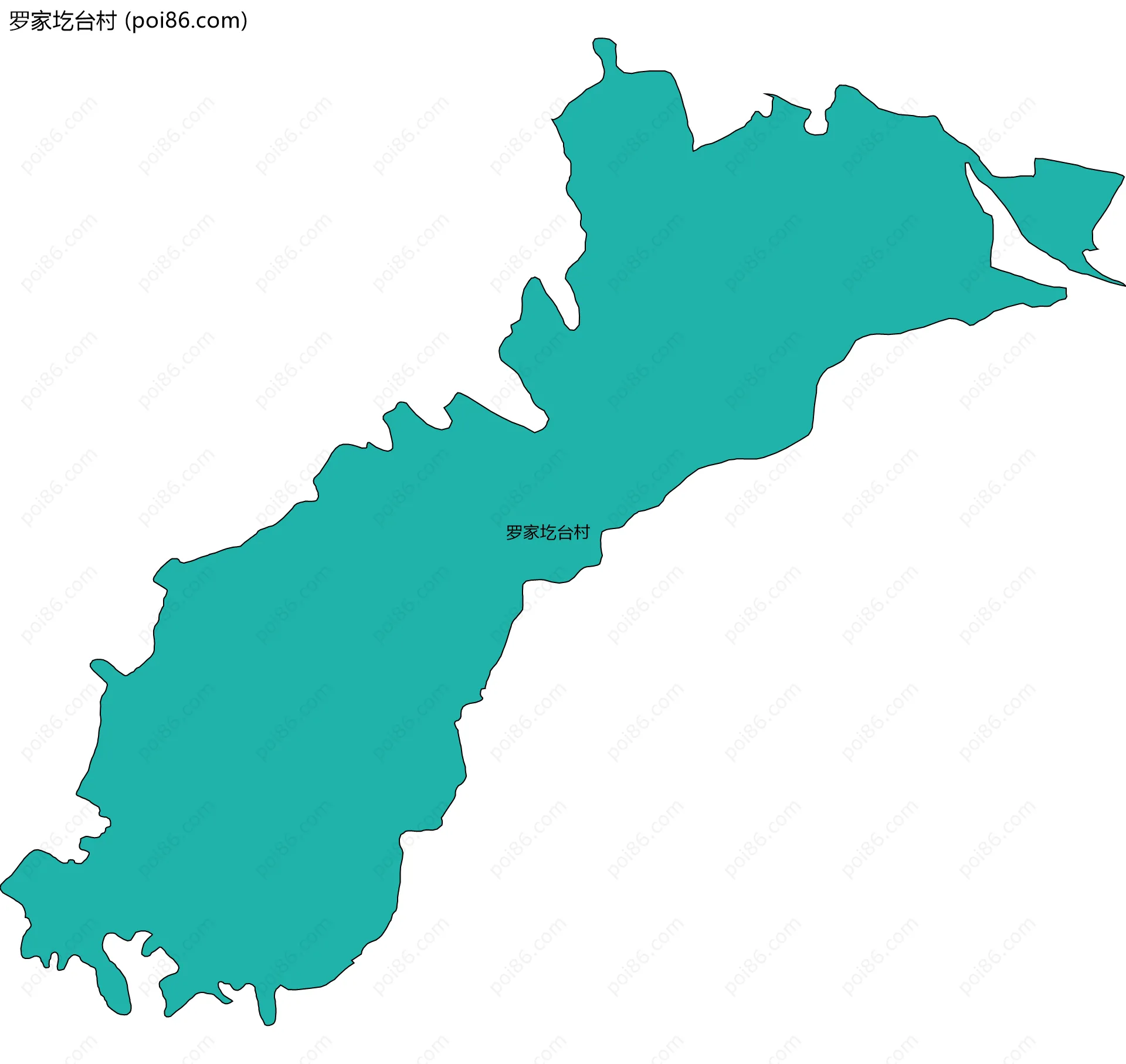 罗家圪台村边界地图