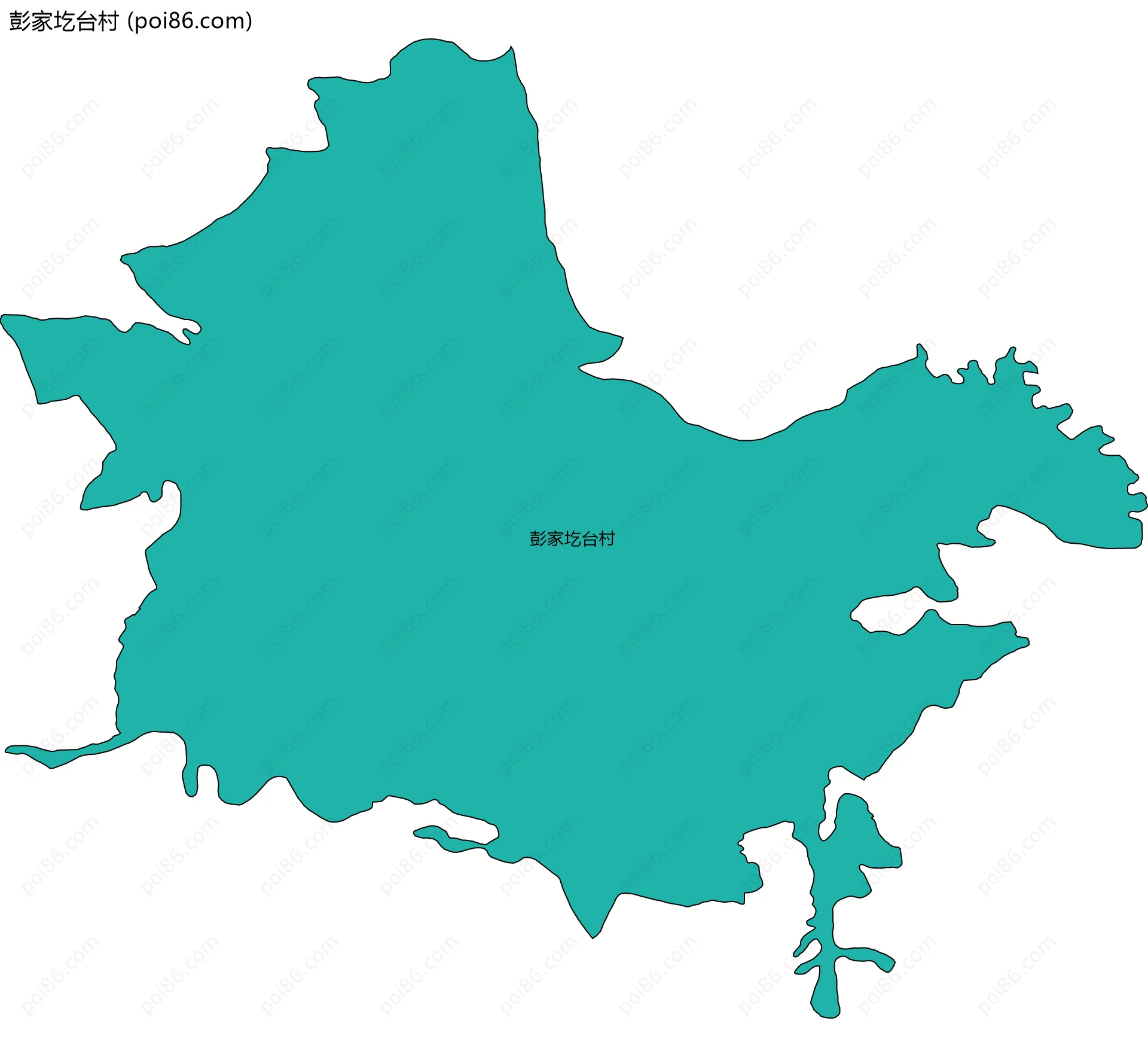 彭家圪台村边界地图