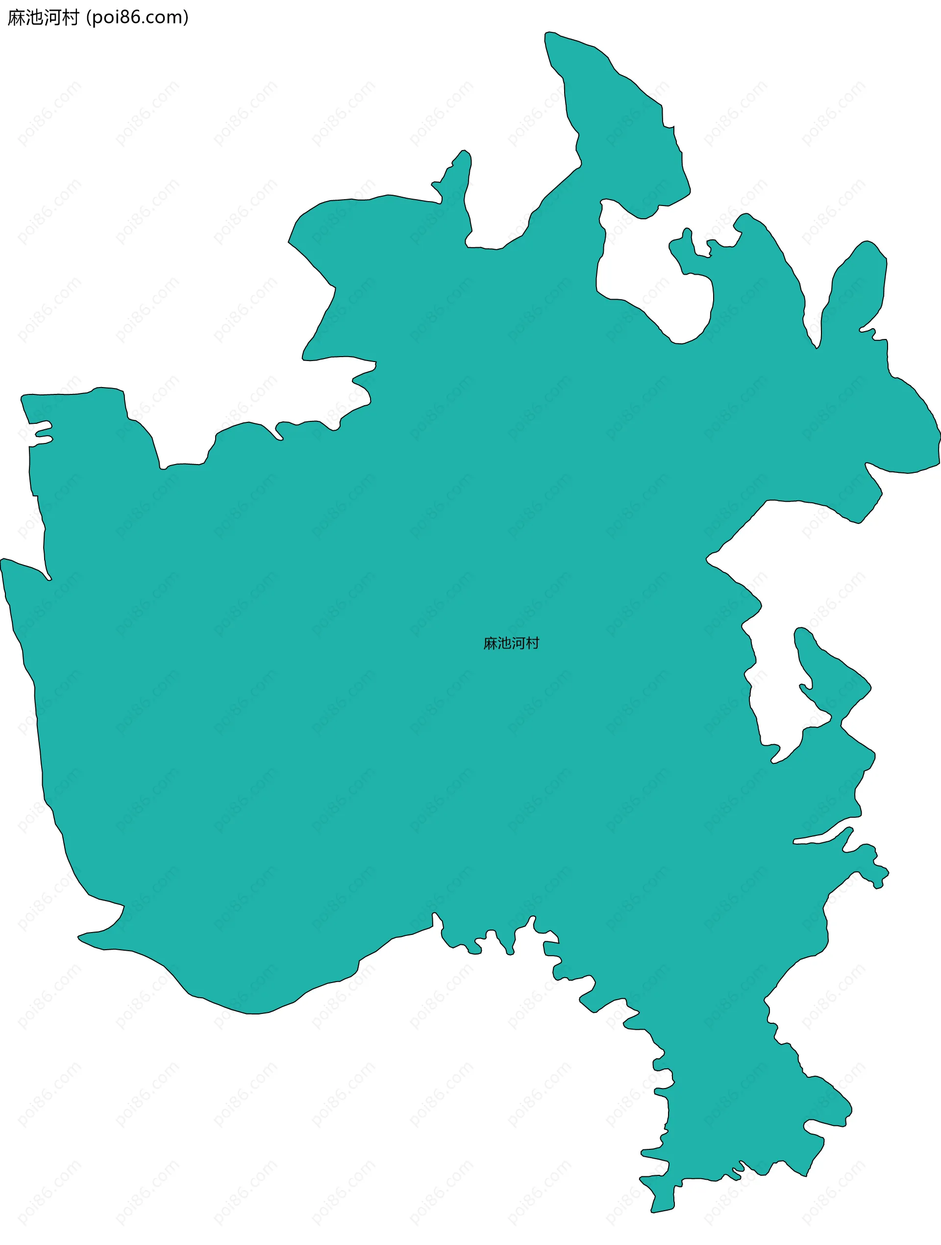 麻池河村边界地图