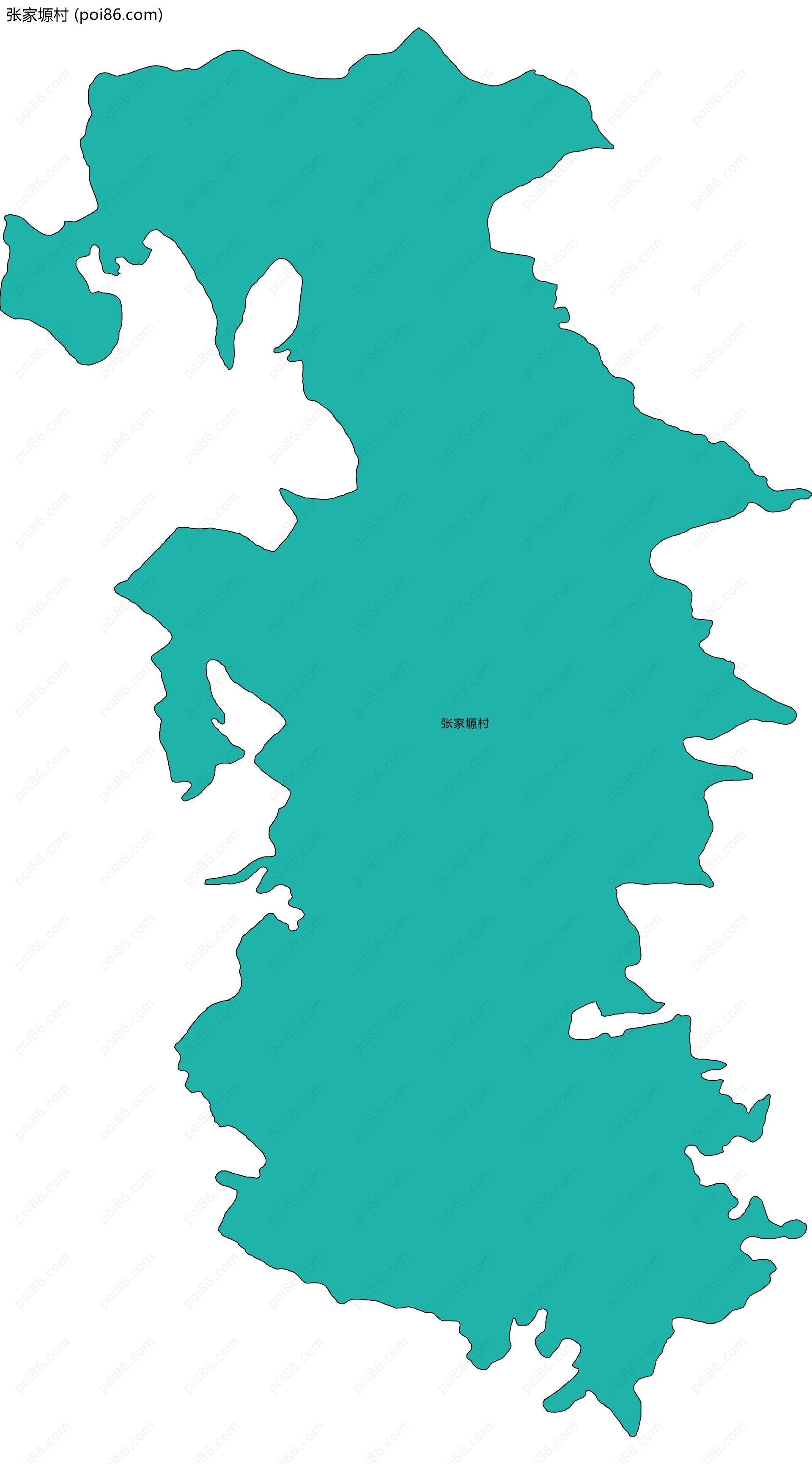 张家塬村边界地图