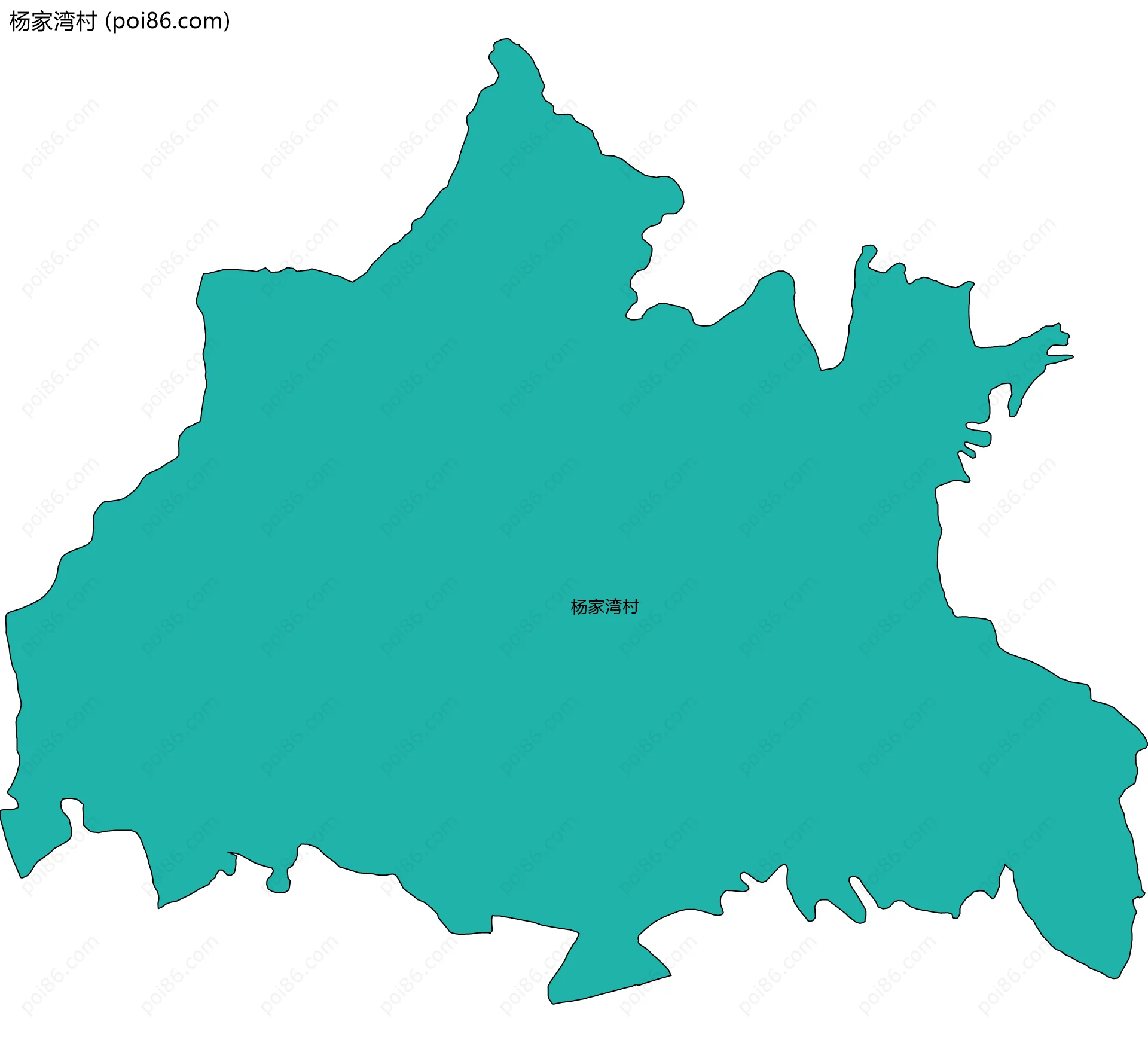 杨家湾村边界地图