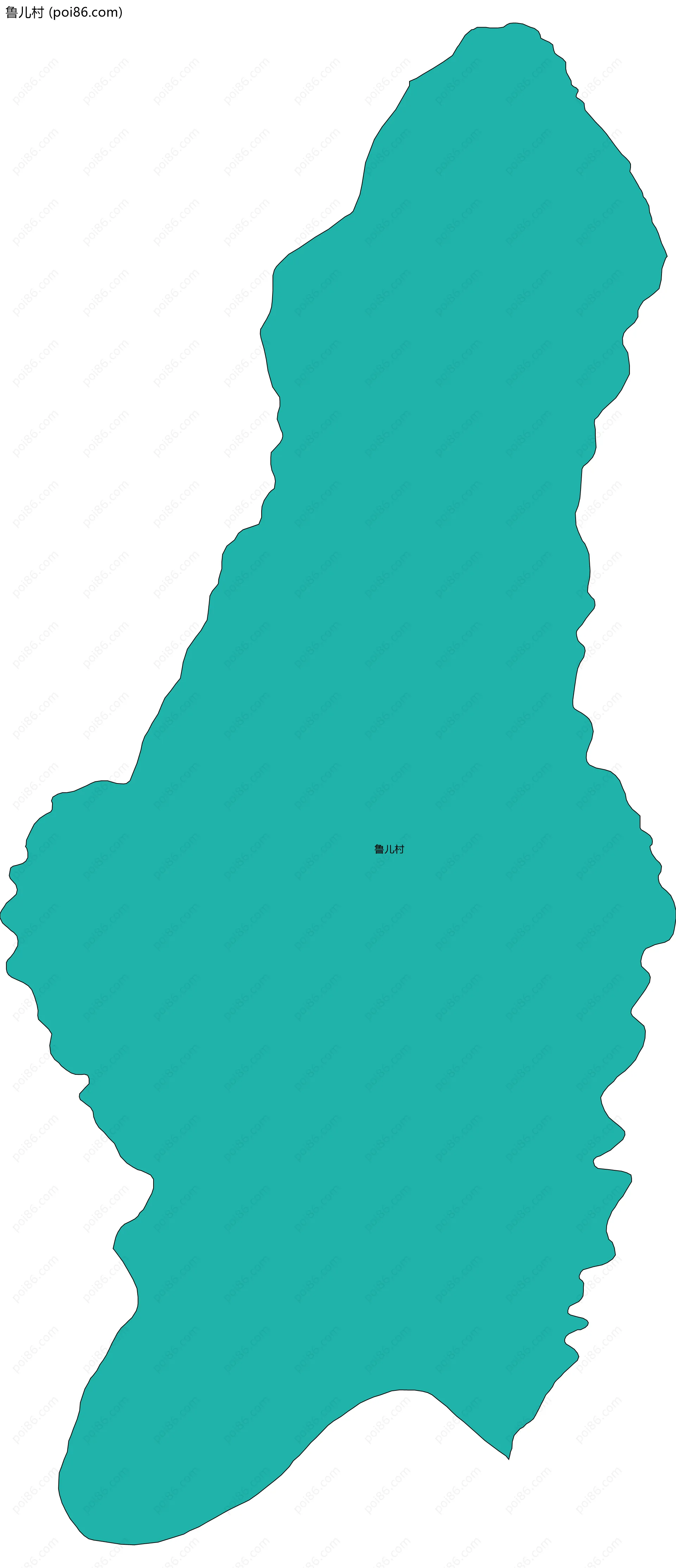 鲁儿村边界地图