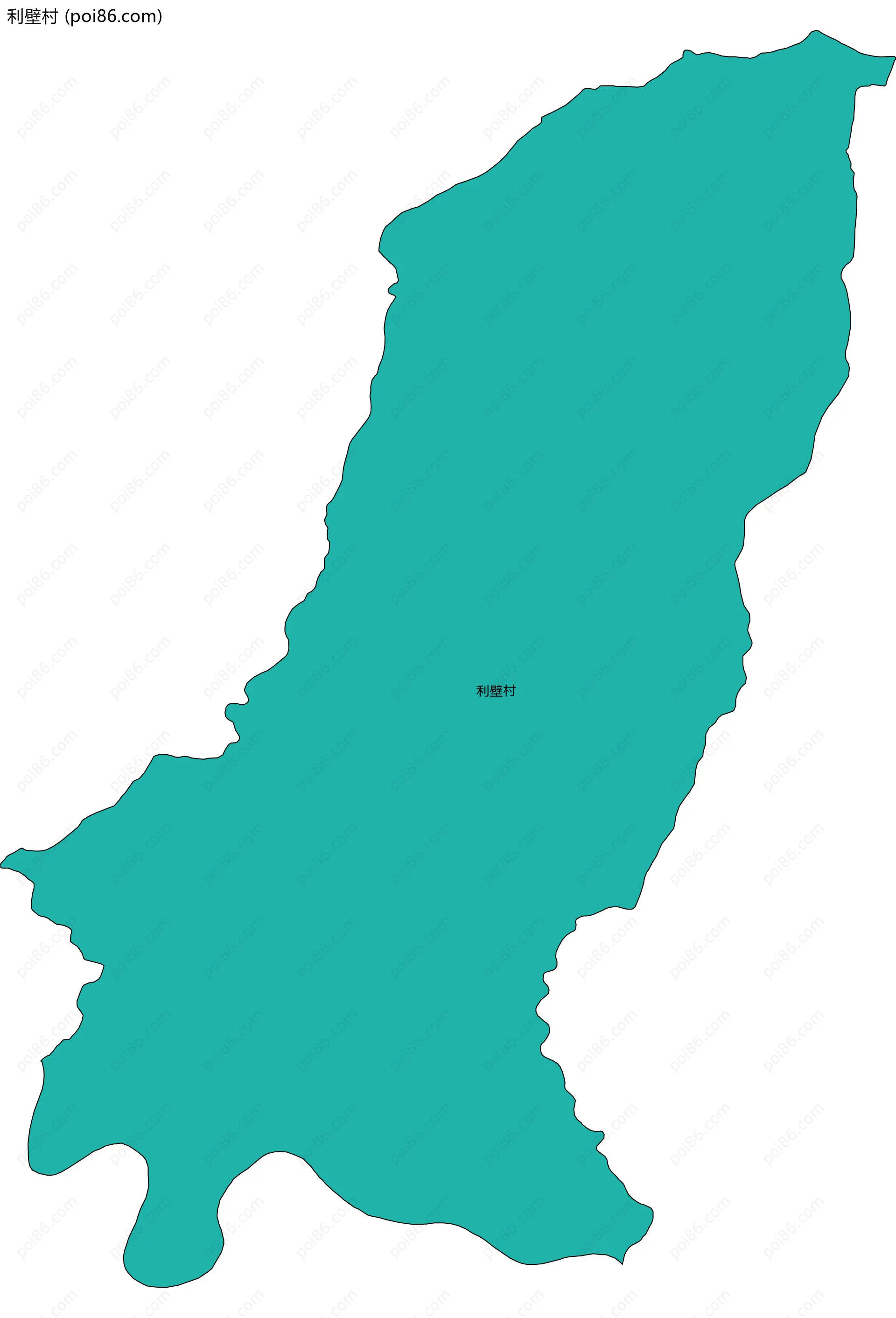 利壁村边界地图