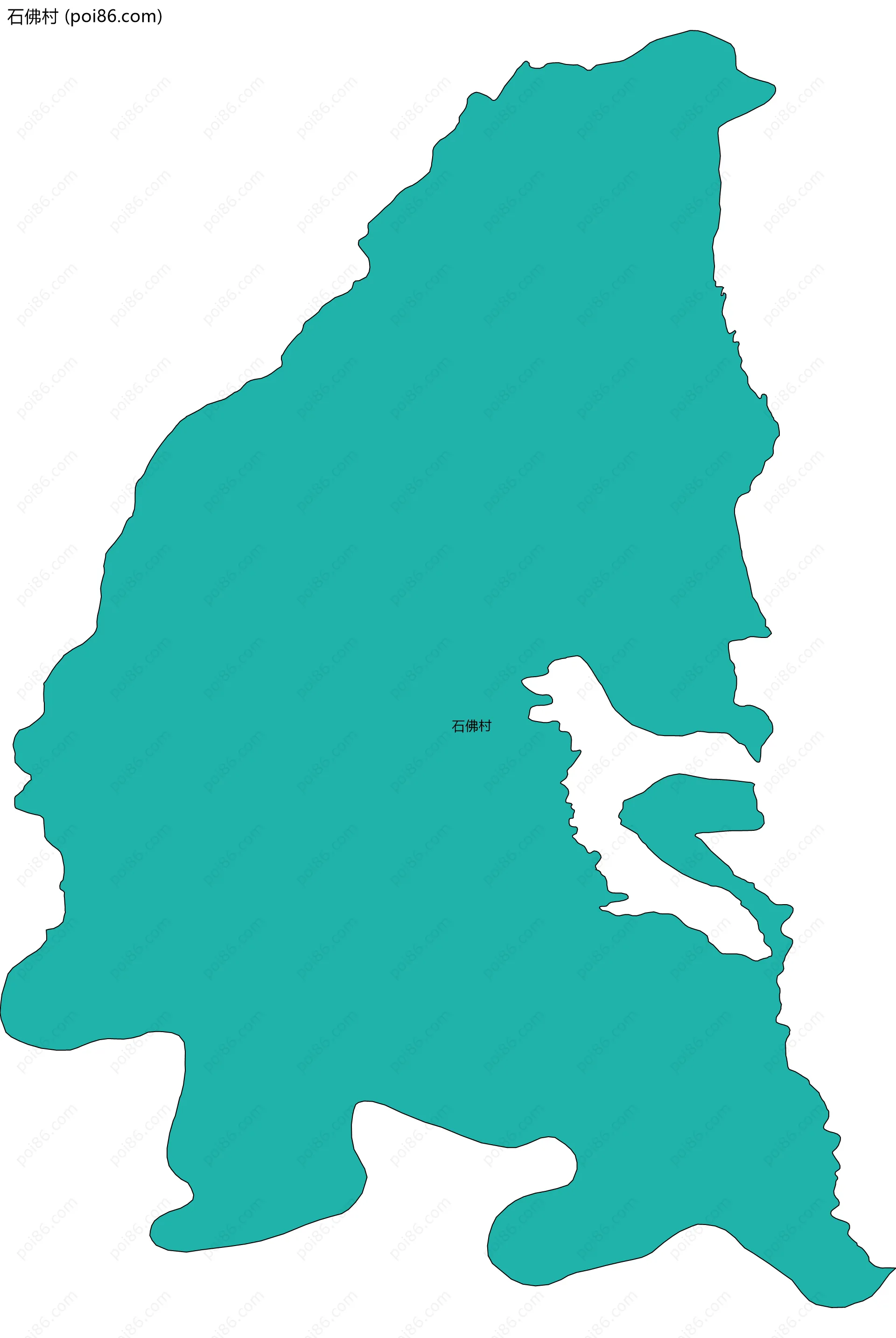 石佛村边界地图