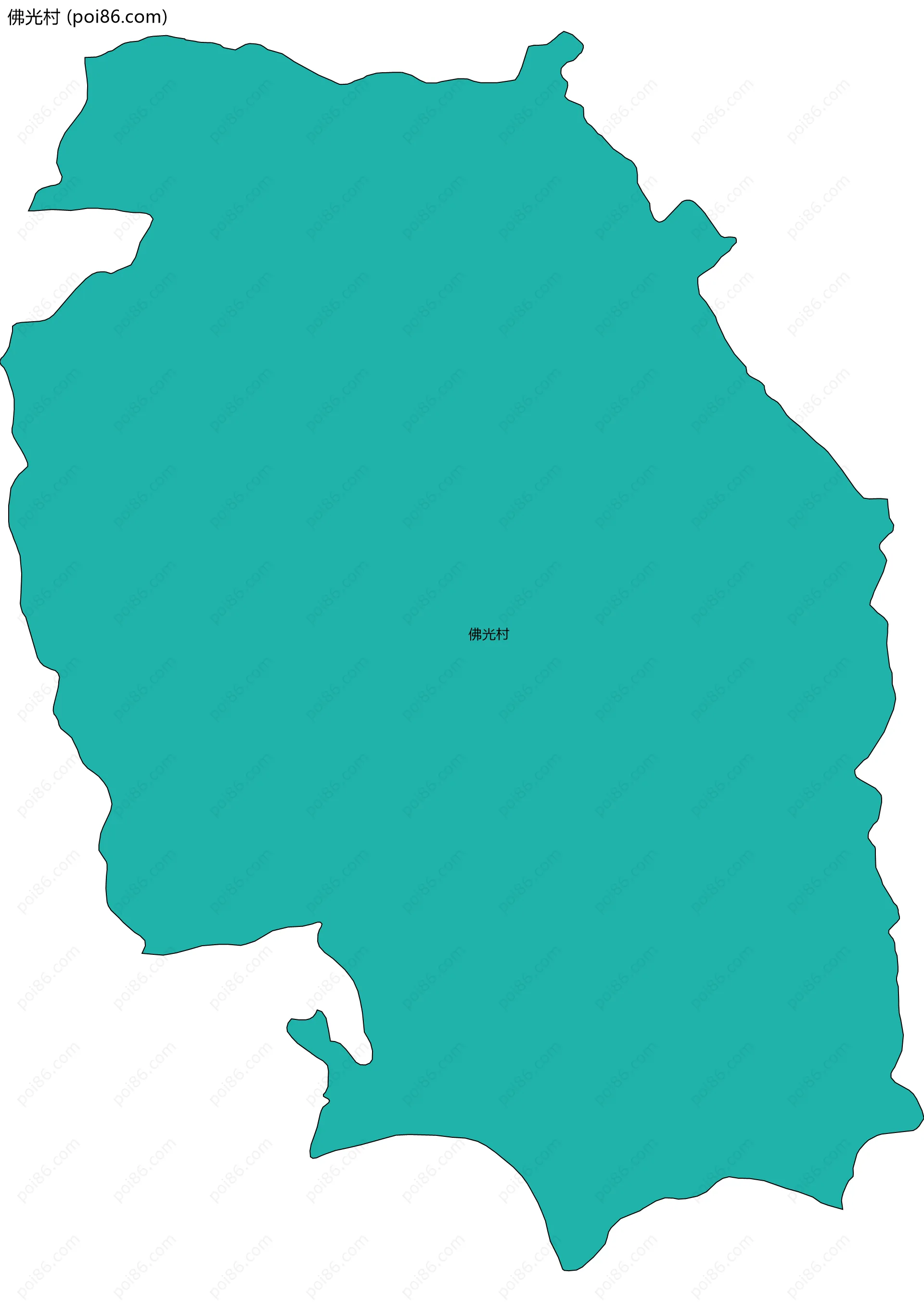 佛光村边界地图