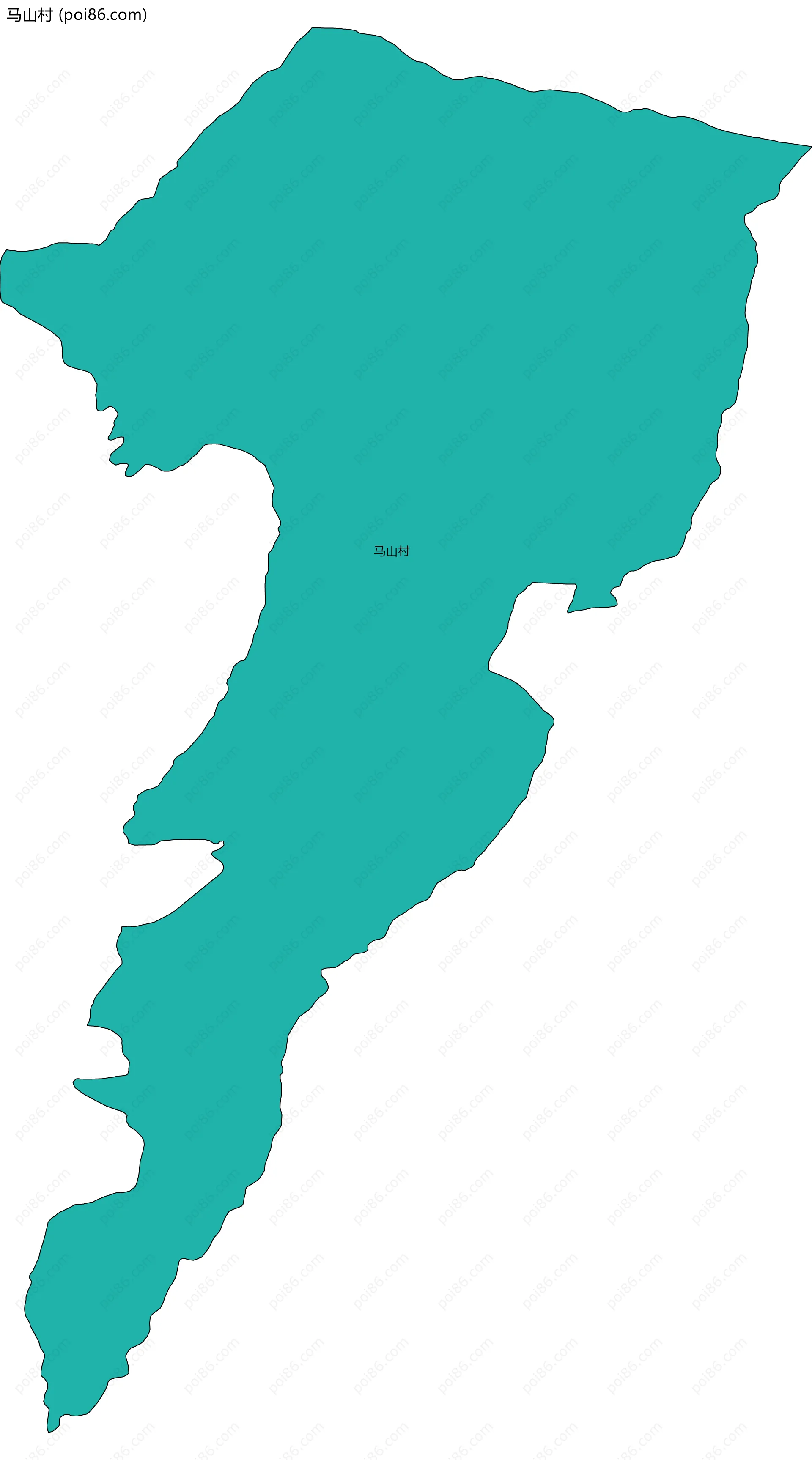 马山村边界地图