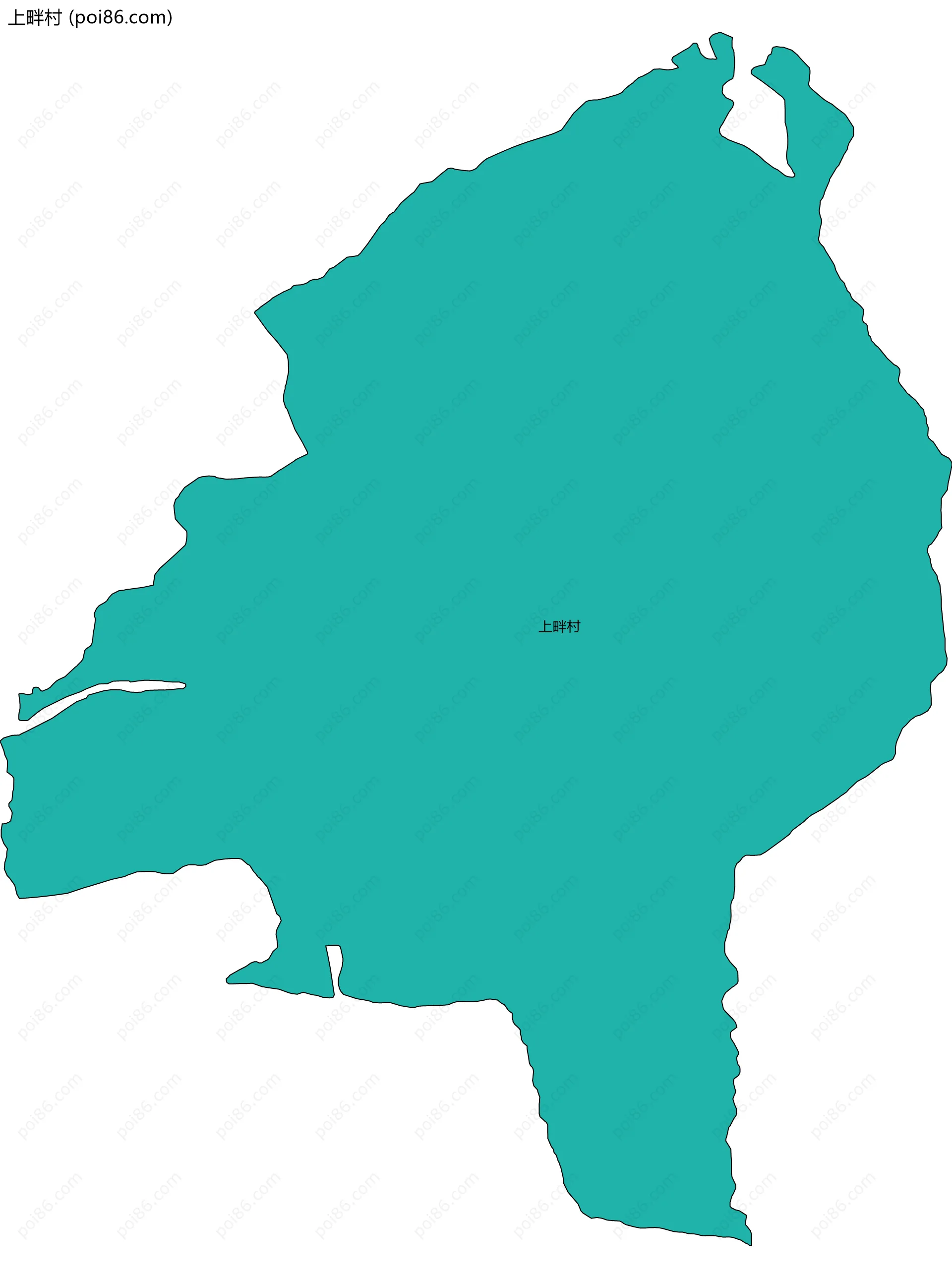 上畔村边界地图