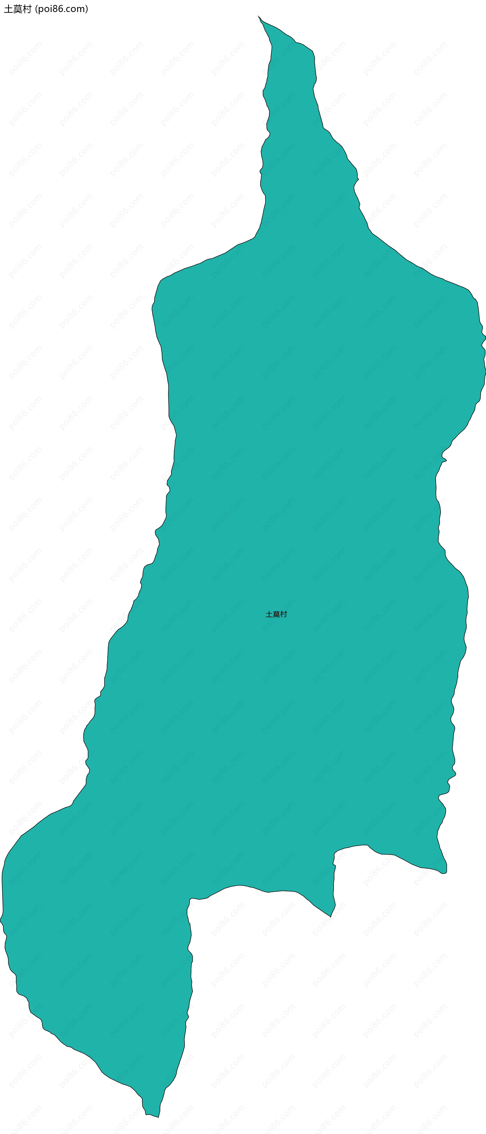 土莫村边界地图