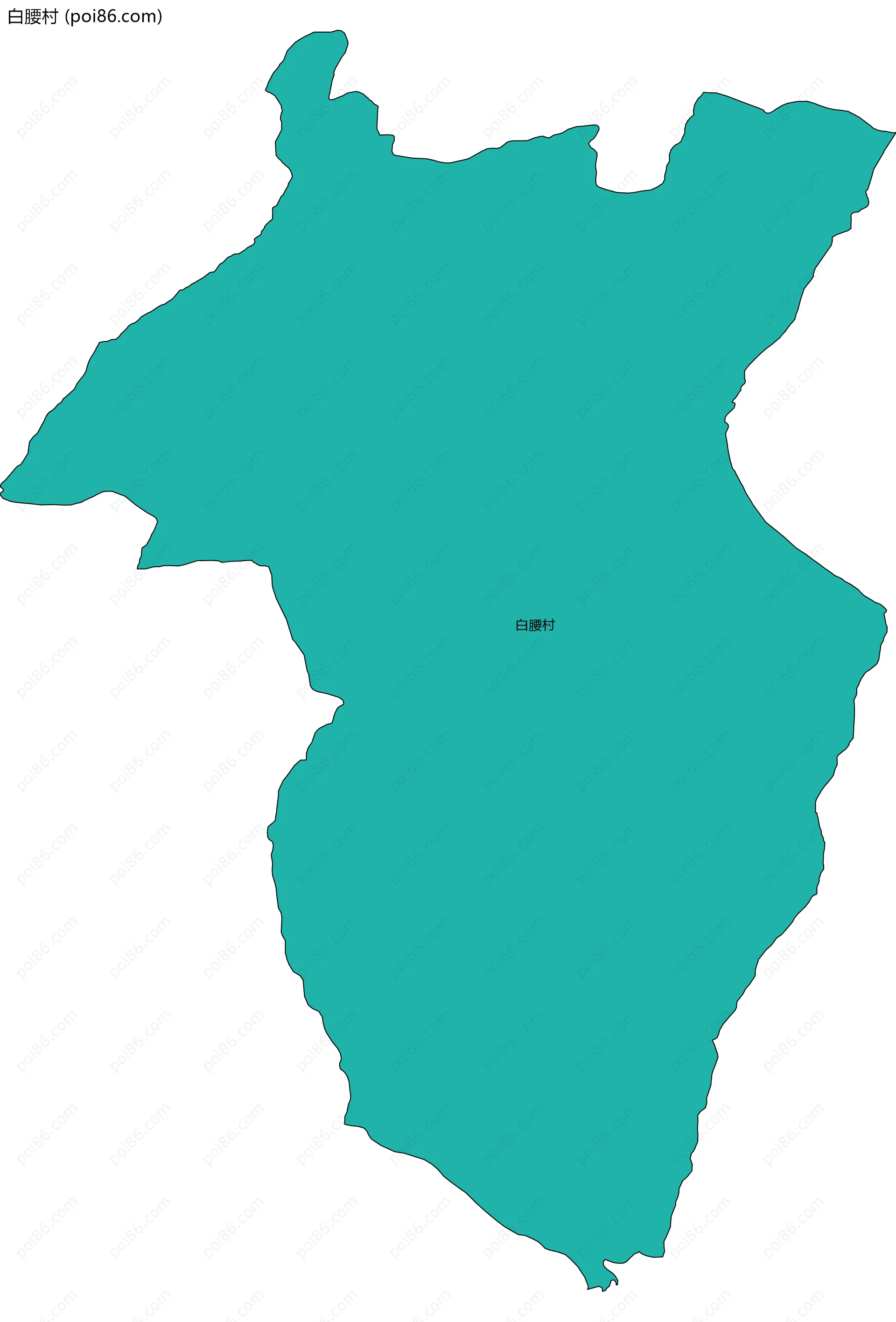 白腰村边界地图
