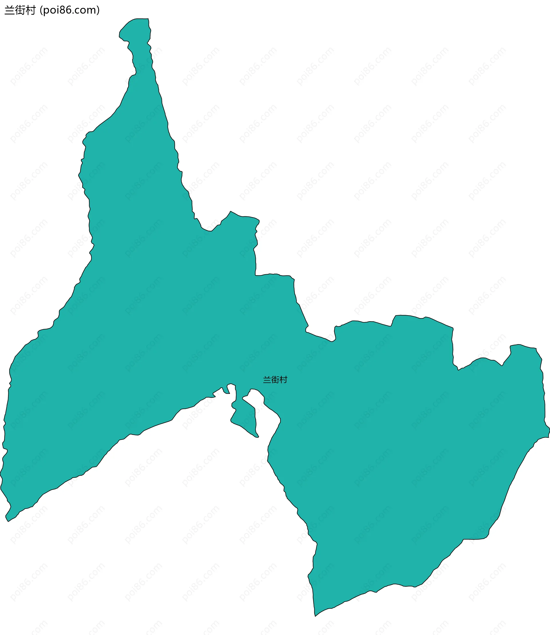 兰街村边界地图