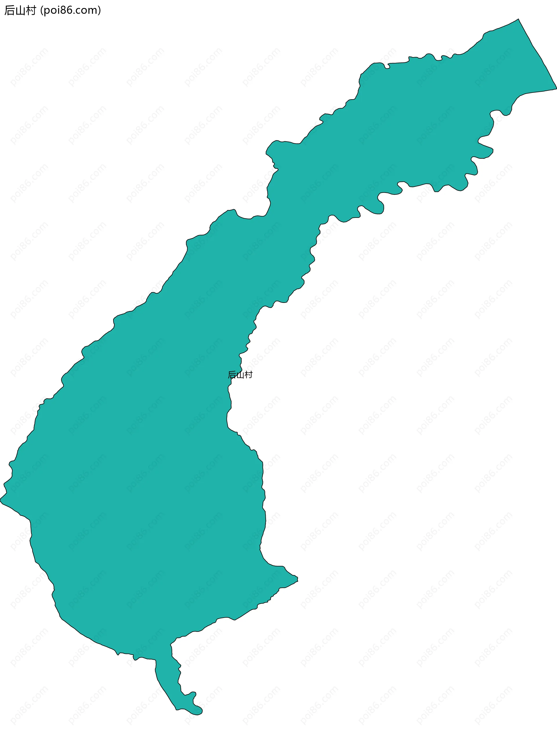 后山村边界地图