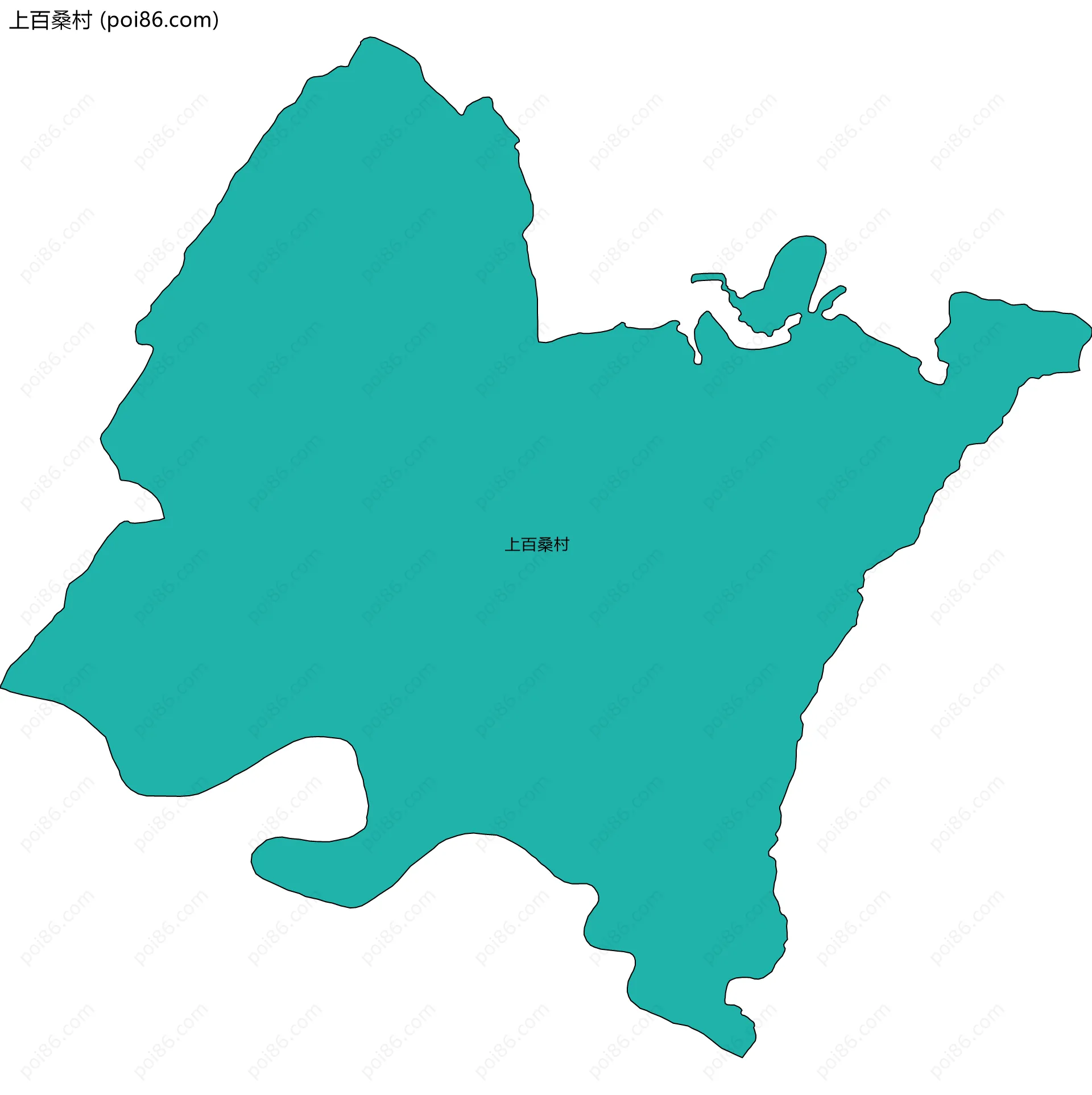 上百桑村边界地图