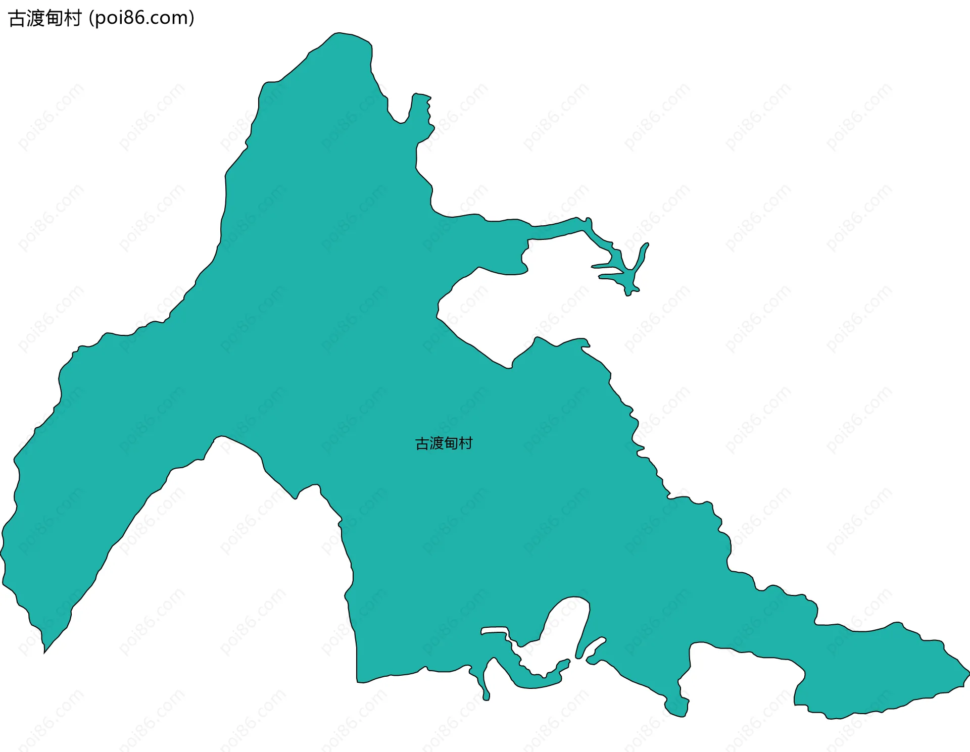 古渡甸村边界地图