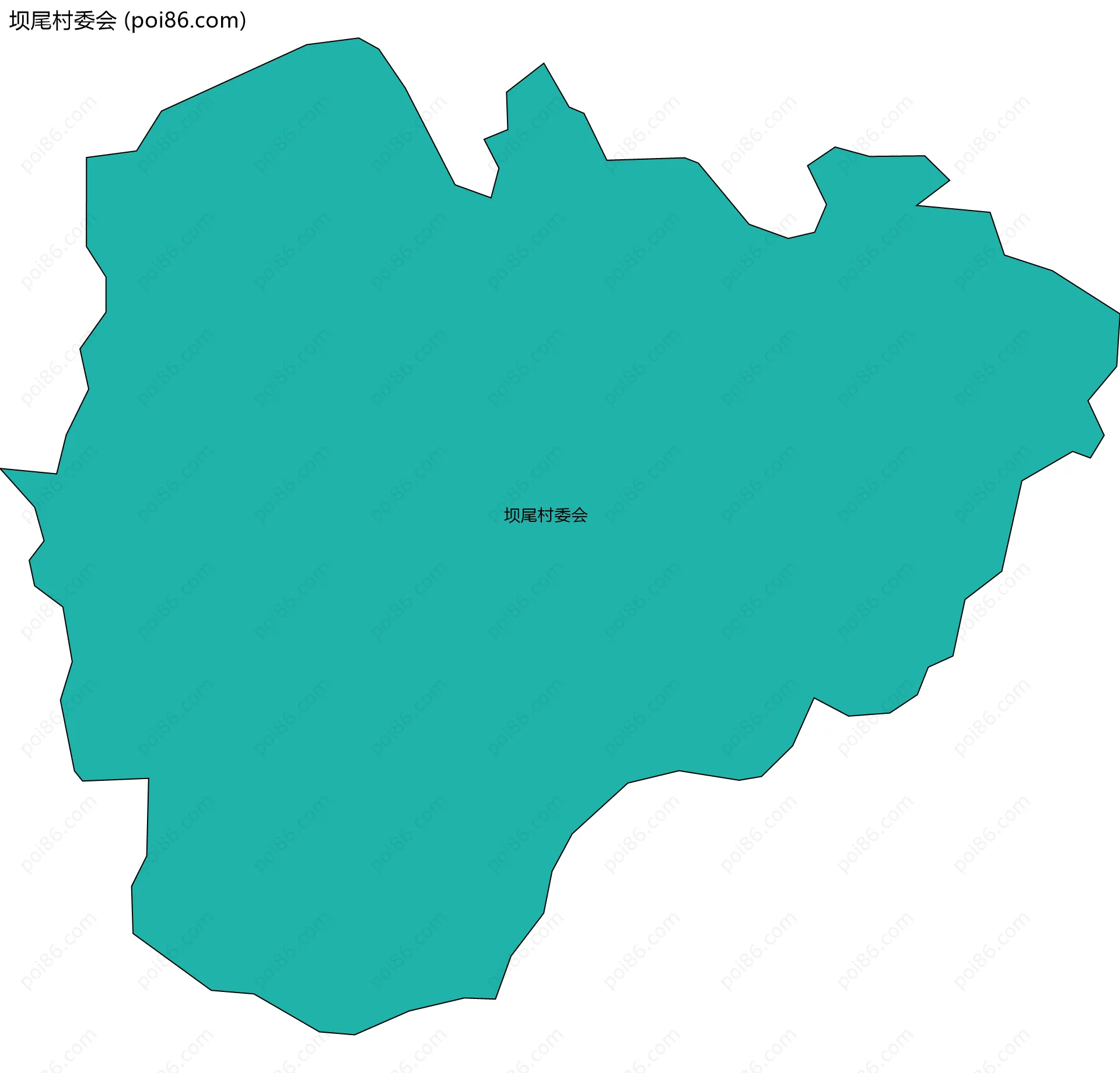 坝尾村委会边界地图