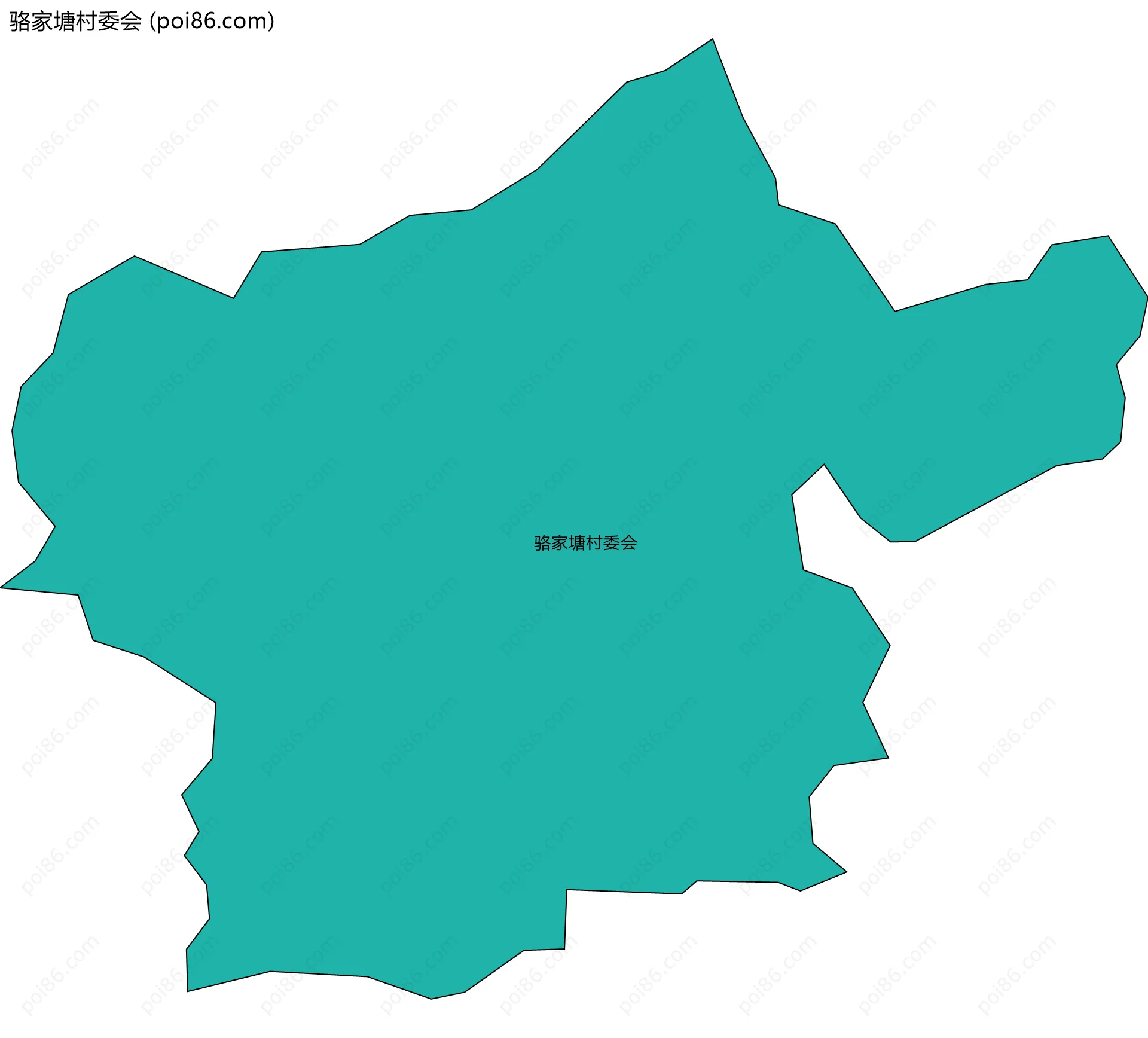 骆家塘村委会边界地图