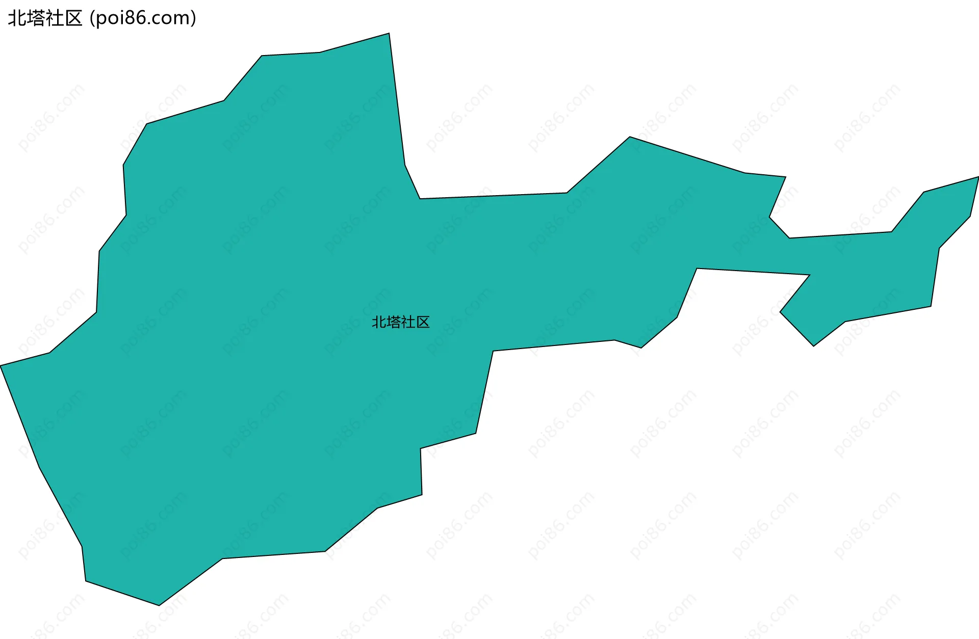 北塔社区边界地图
