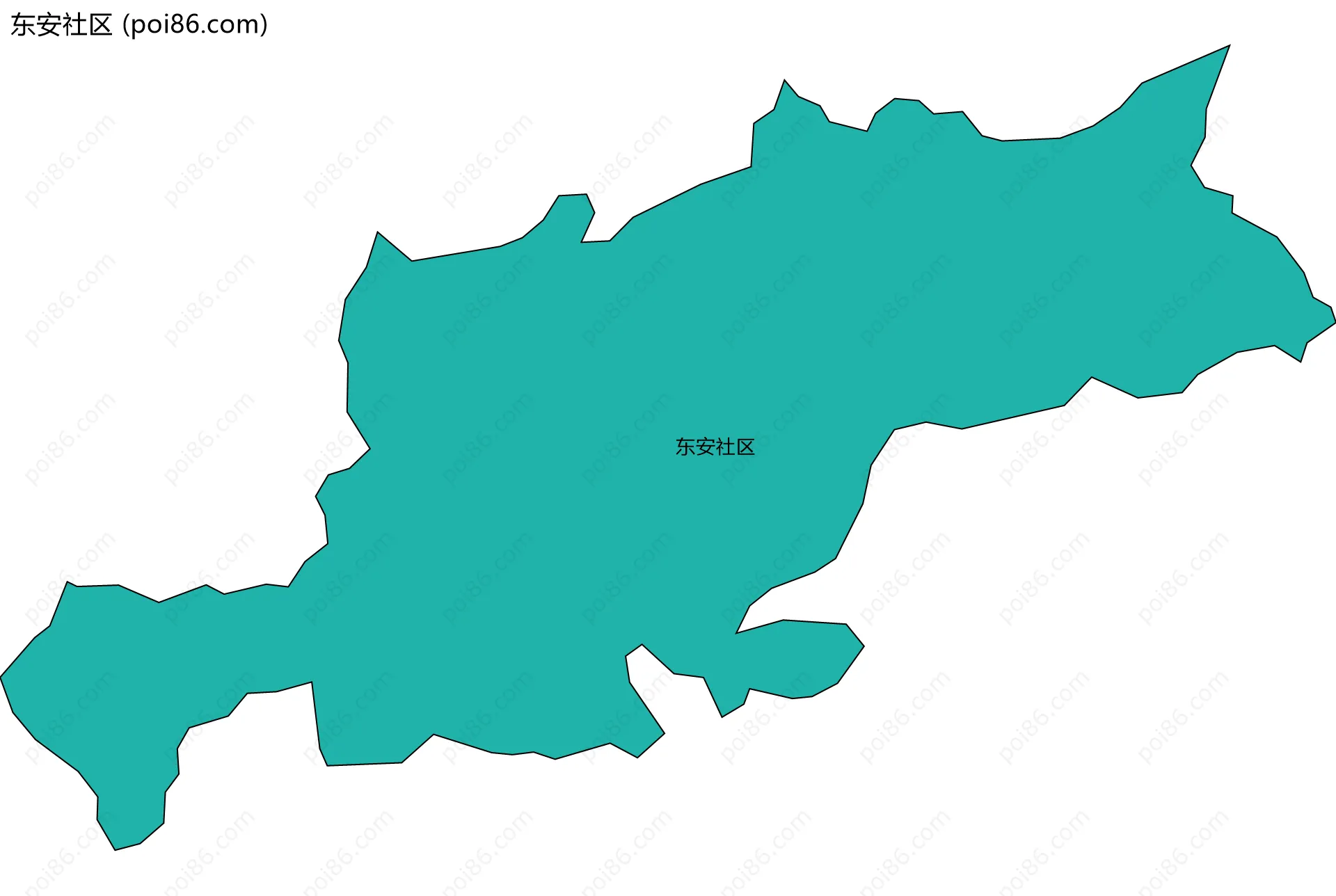 东安社区边界地图