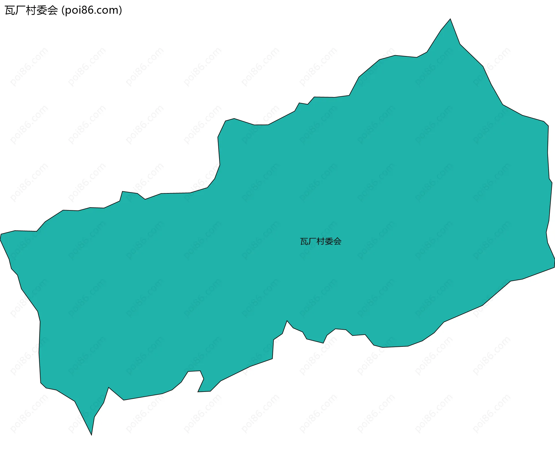 瓦厂村委会边界地图