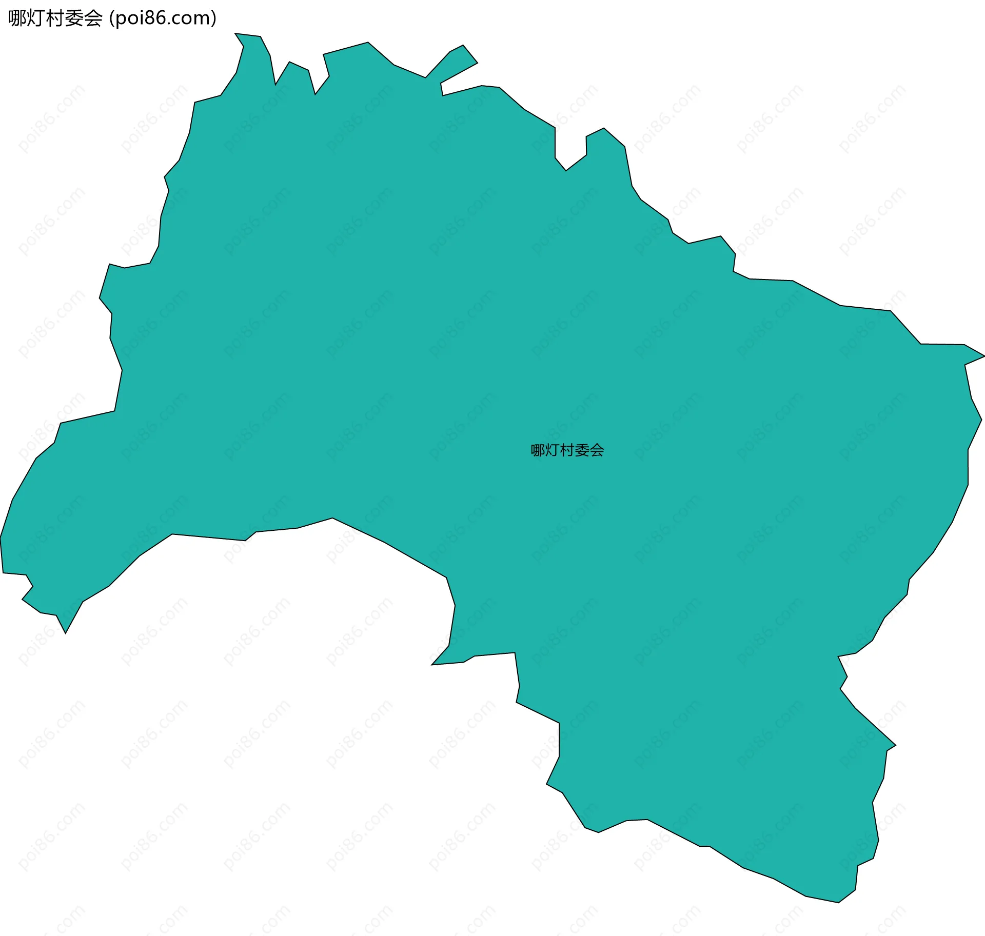 哪灯村委会边界地图