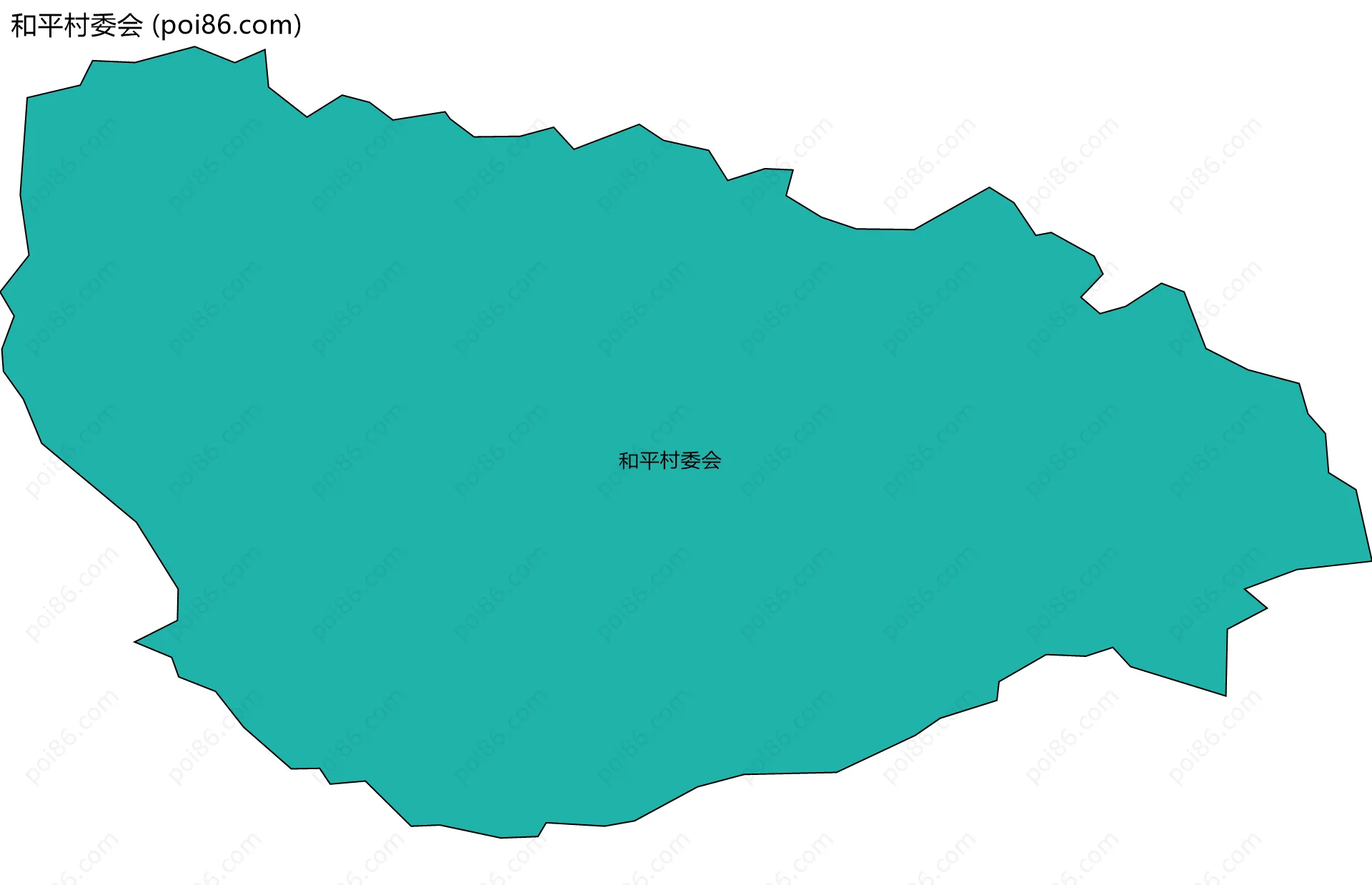 和平村委会边界地图