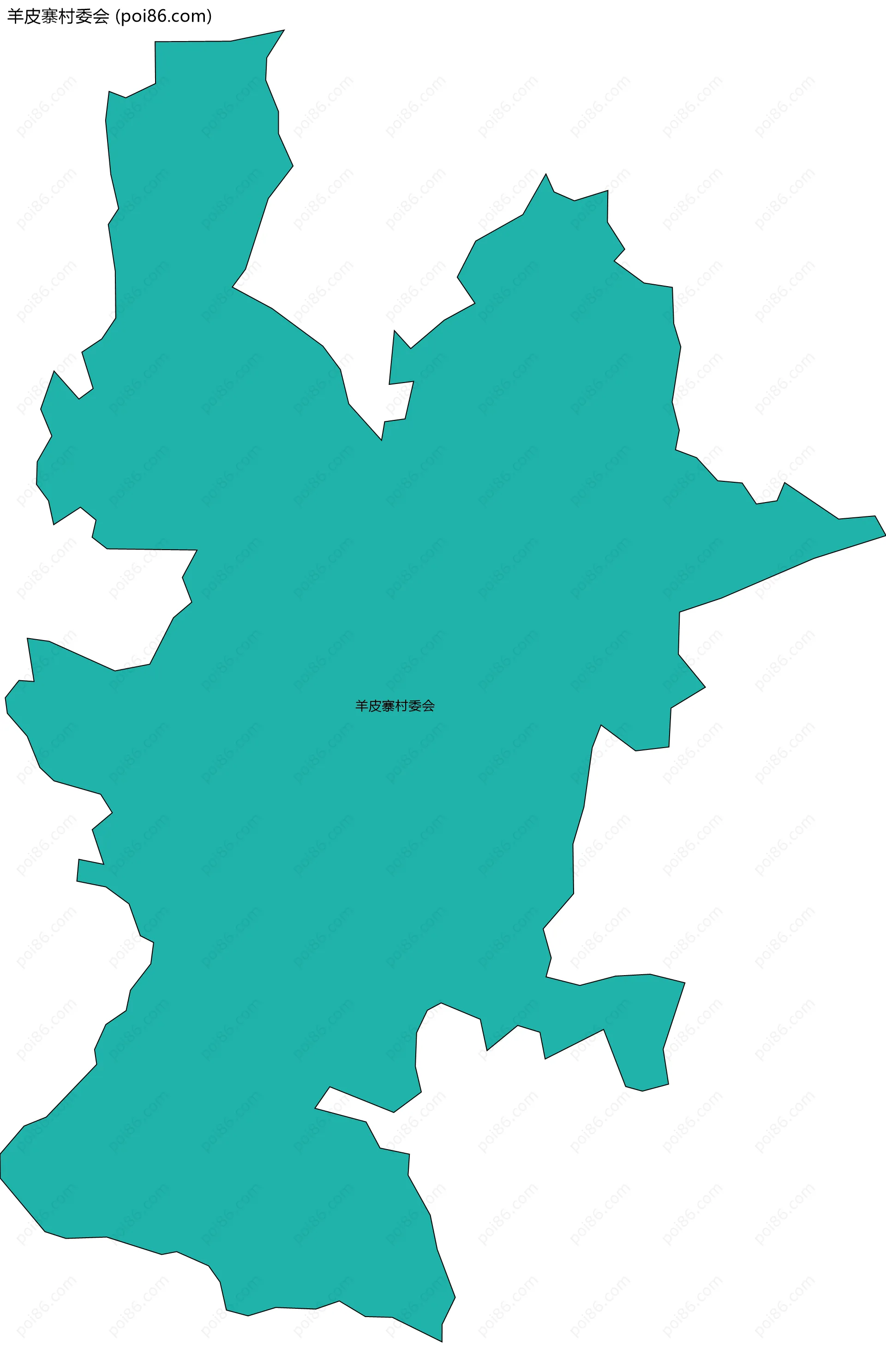 羊皮寨村委会边界地图