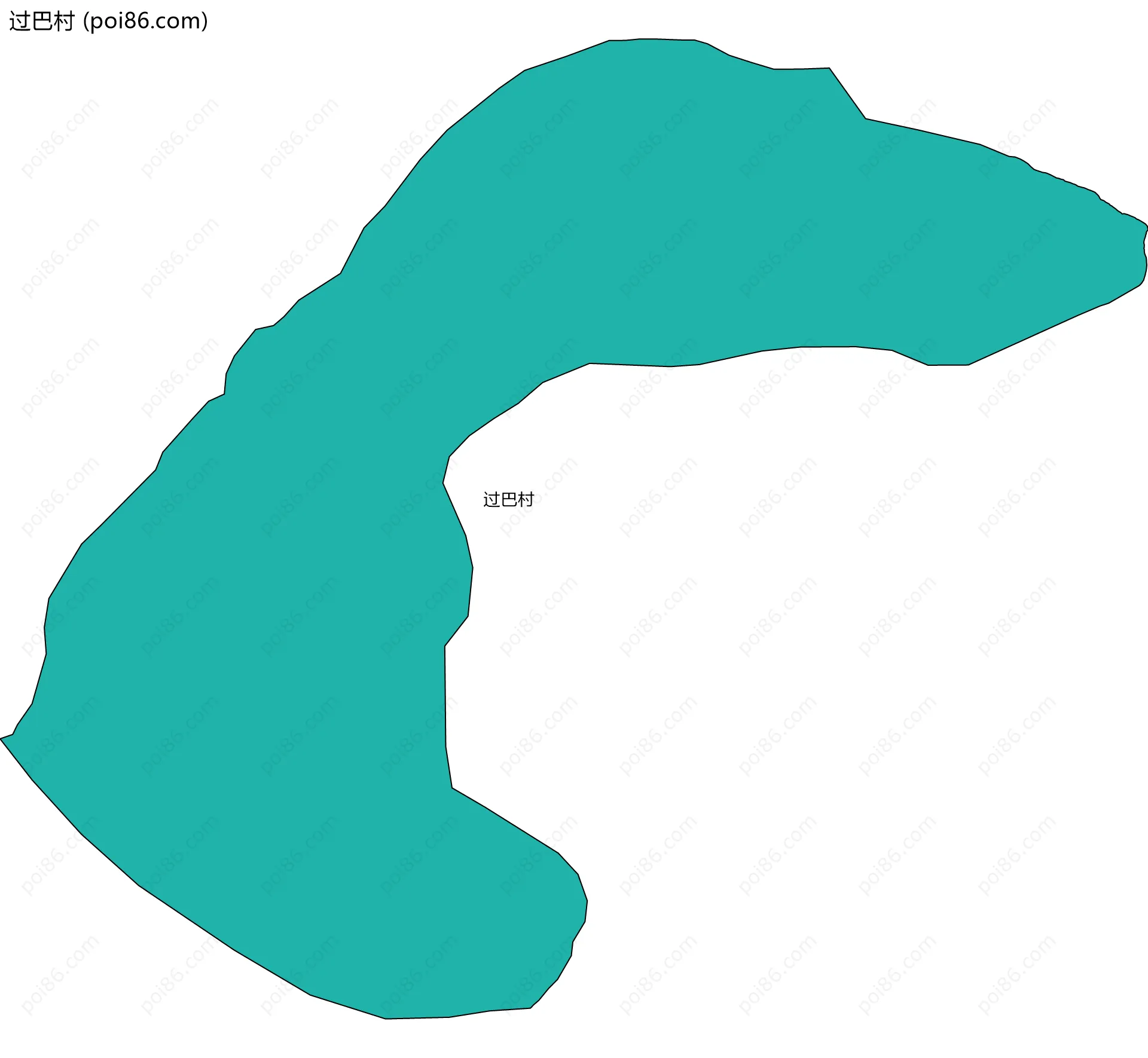 过巴村边界地图